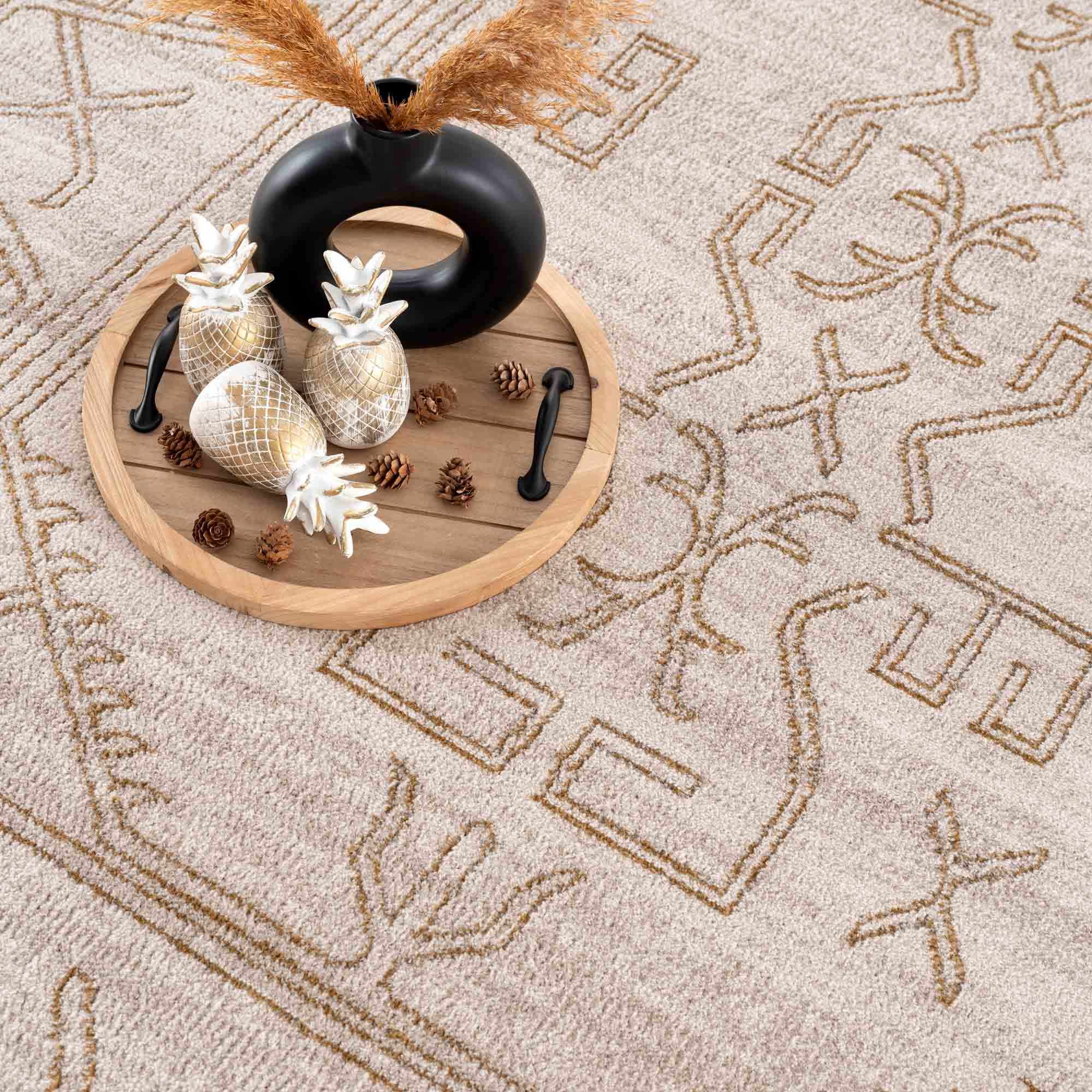 Divya Cream & Gold Area Rug - Clearance - Image 10