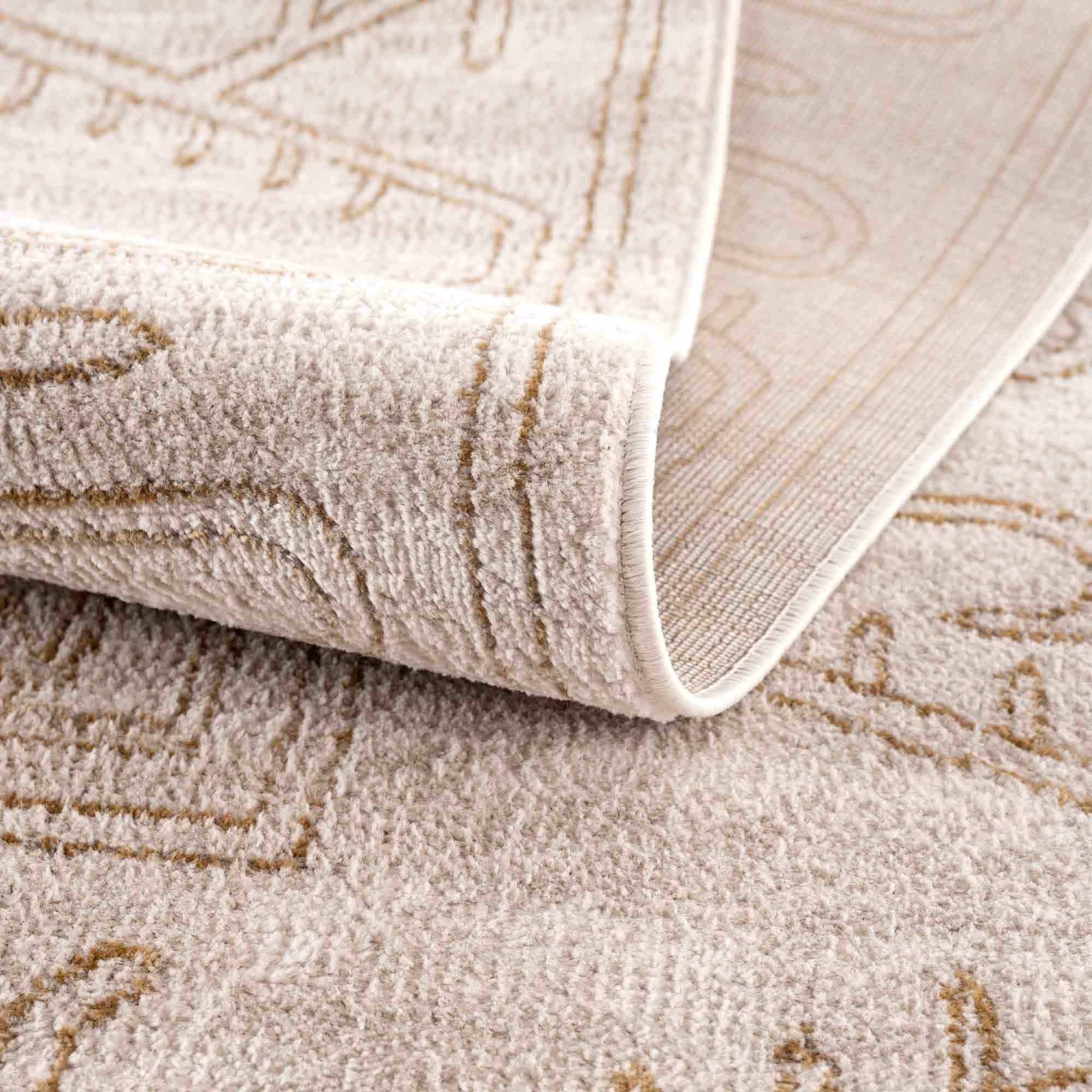 Divya Cream & Gold Area Rug - Clearance - Image 13