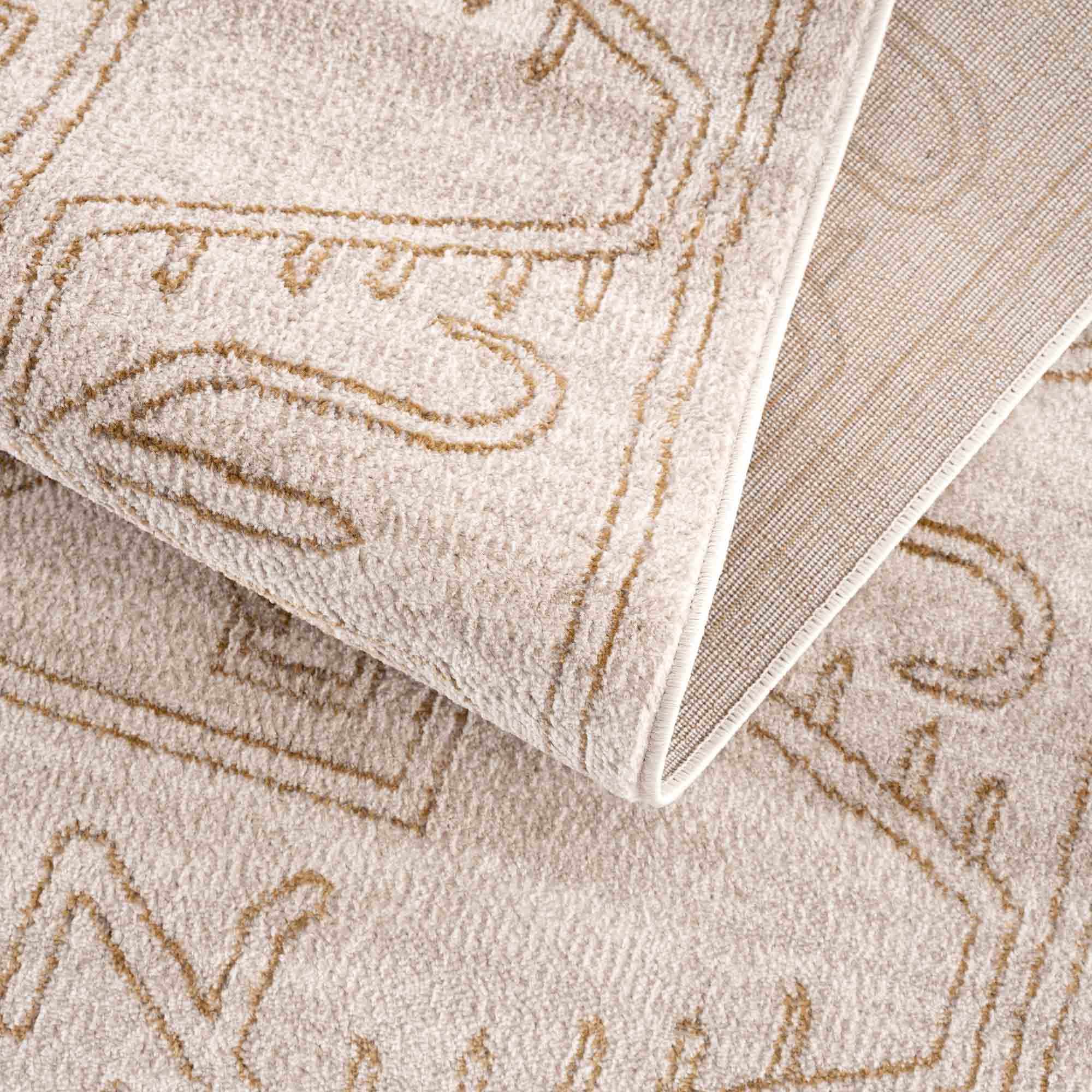 Divya Cream & Gold Area Rug - Clearance - Image 14