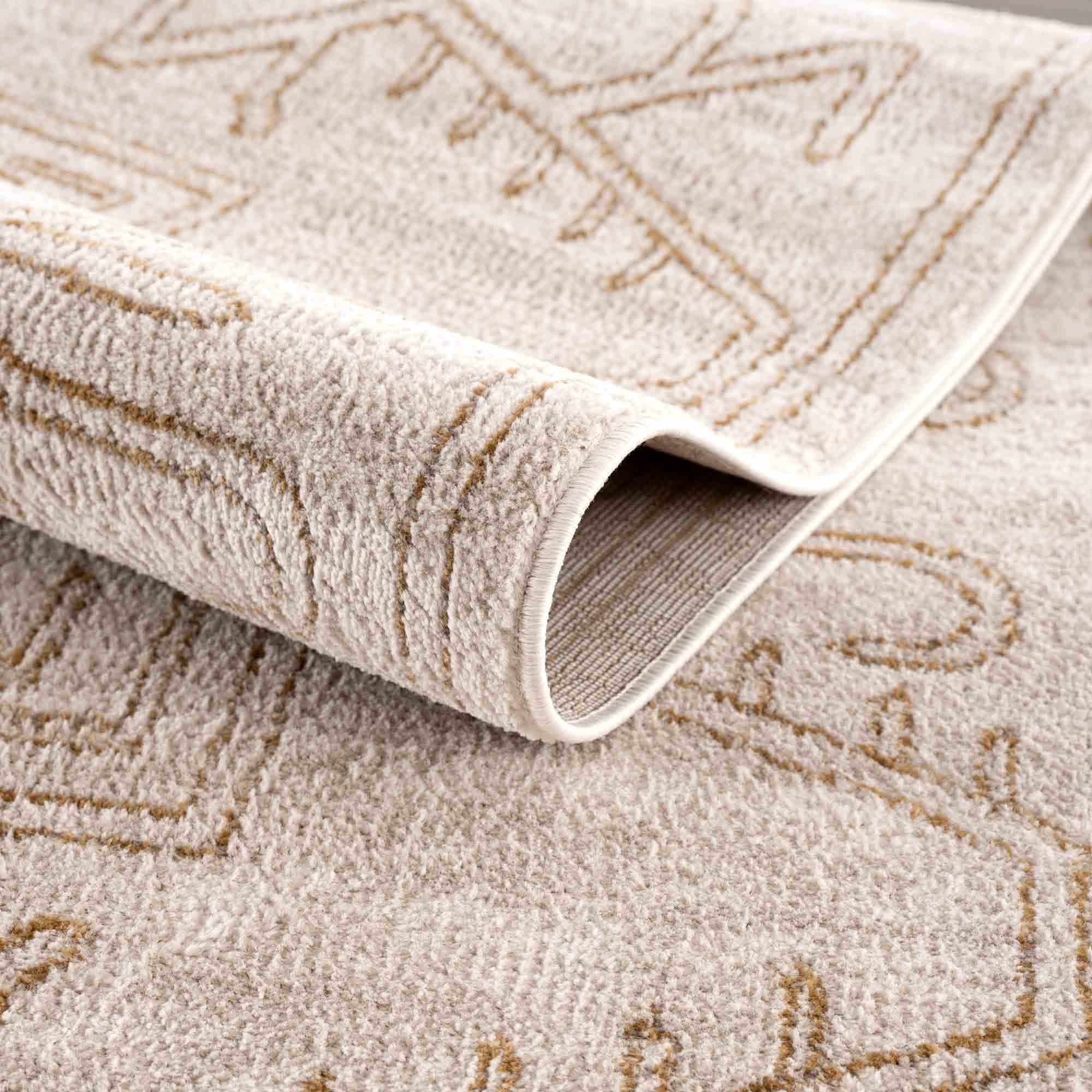 Divya Cream & Gold Area Rug - Clearance - Image 6