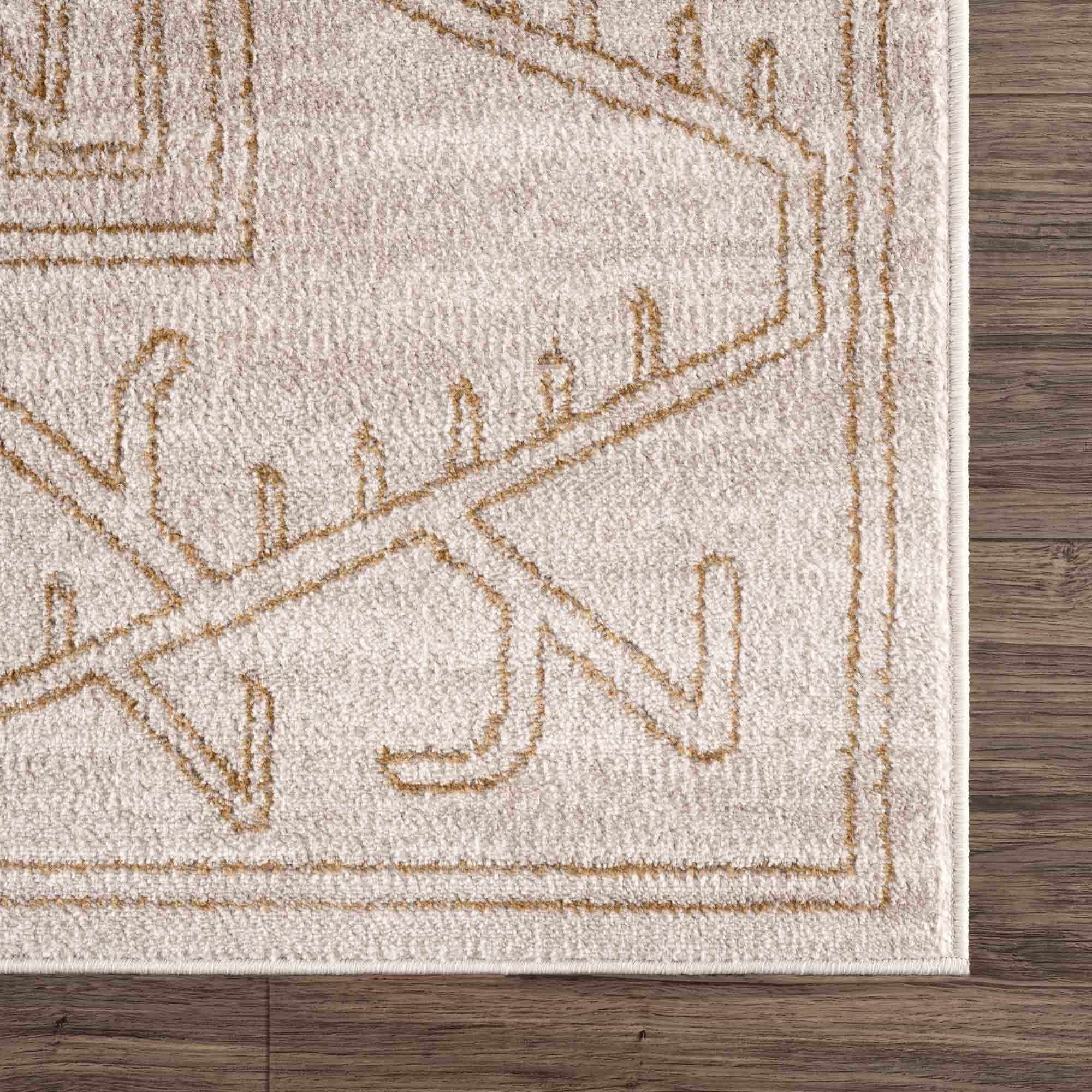 Divya Cream & Gold Area Rug - Clearance - Image 8