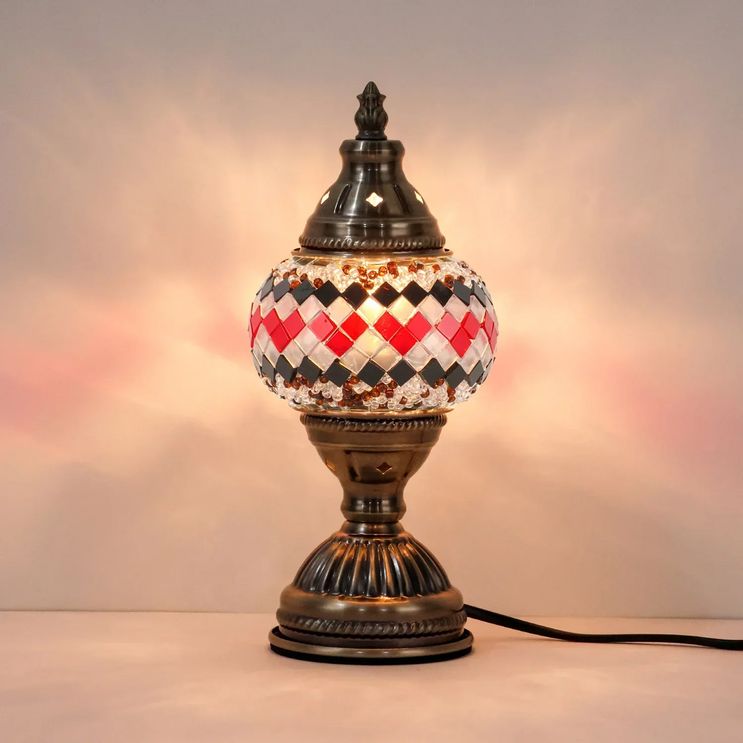 DIY Mosaic Table Lamp Kit Handmade Craft Night Light Parent Child Activity