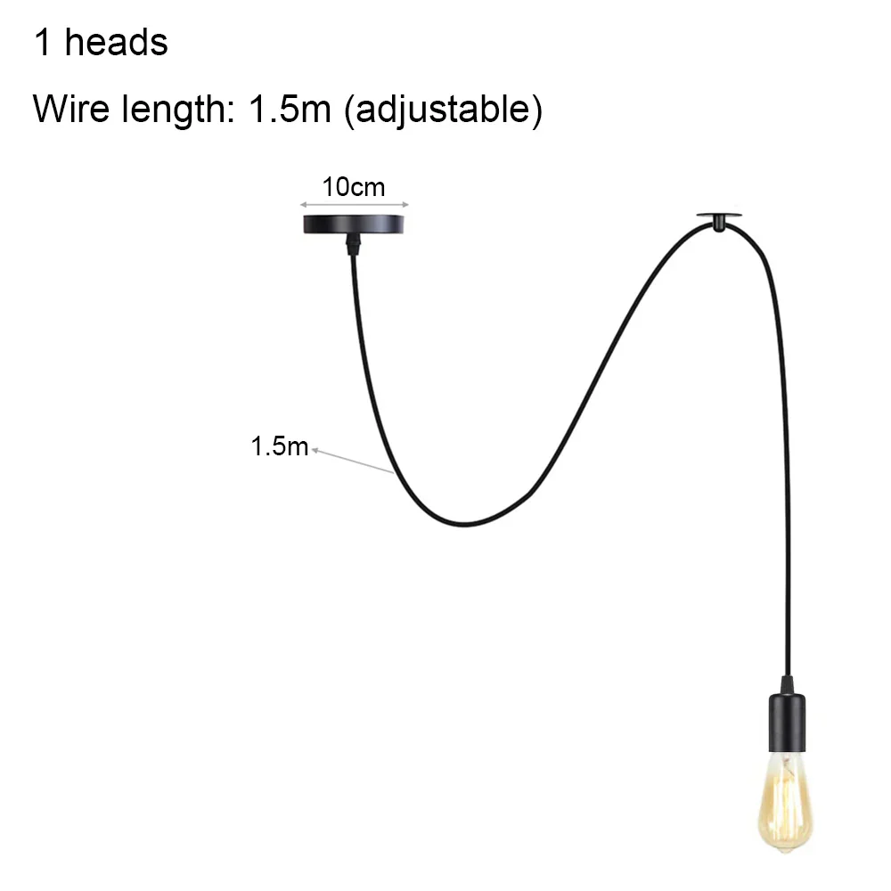 DIY Spider Chandelier Vintage Industrial Pendant Ceiling Light Home Hanging Lamp - Image 22