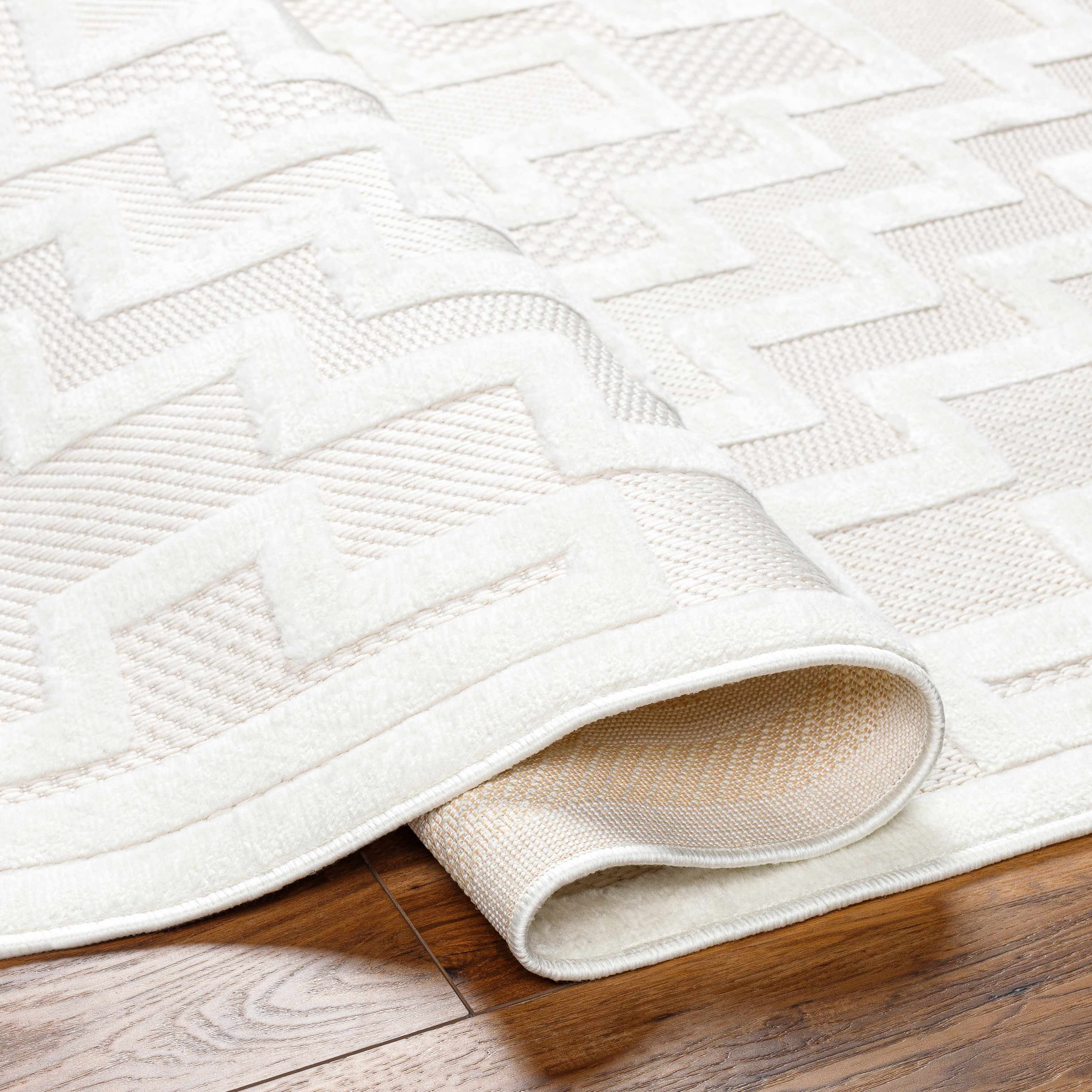 Diza Cream Outdoor Rug - Clearance - Image 9