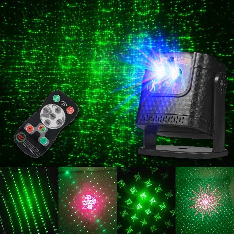DJ Party Light Mini Projector with 60 Patterns LED Disco Stage Lamp Remote for Events - Image 4
