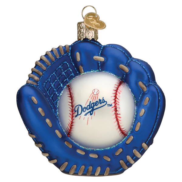 Dodgers Baseball Mitt Ornament - Image 3