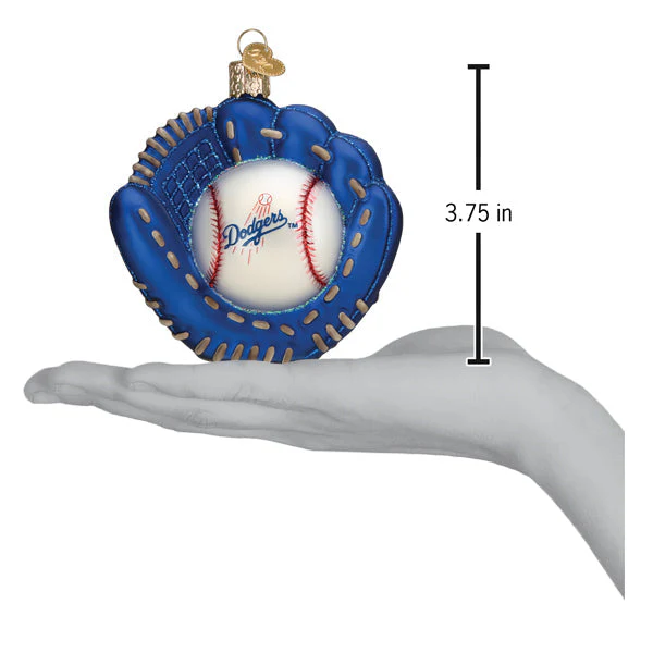 Dodgers Baseball Mitt Ornament - Image 5
