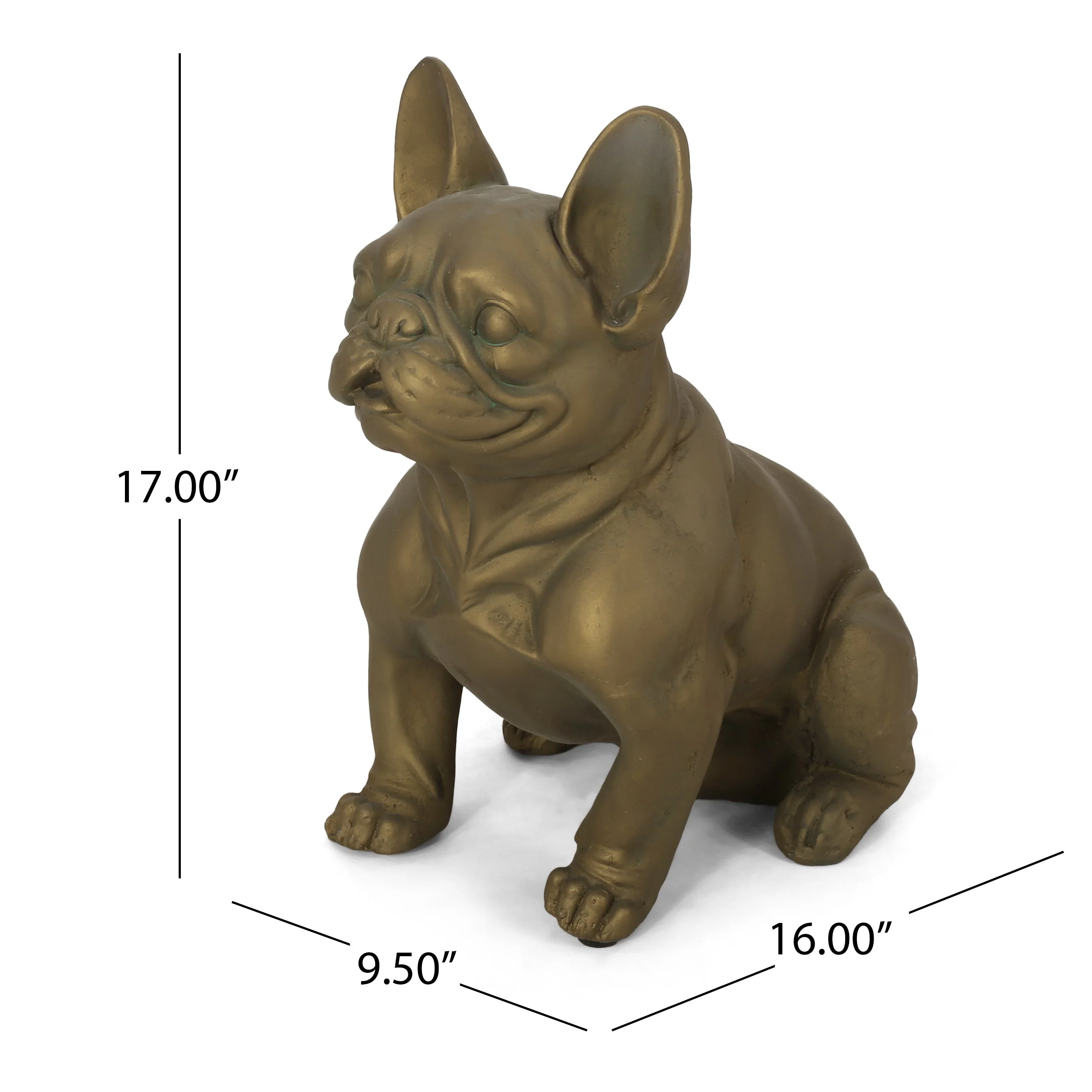 Dog Garden Sculpture, Outdoor French Bulldog Garden Statue - Image 4