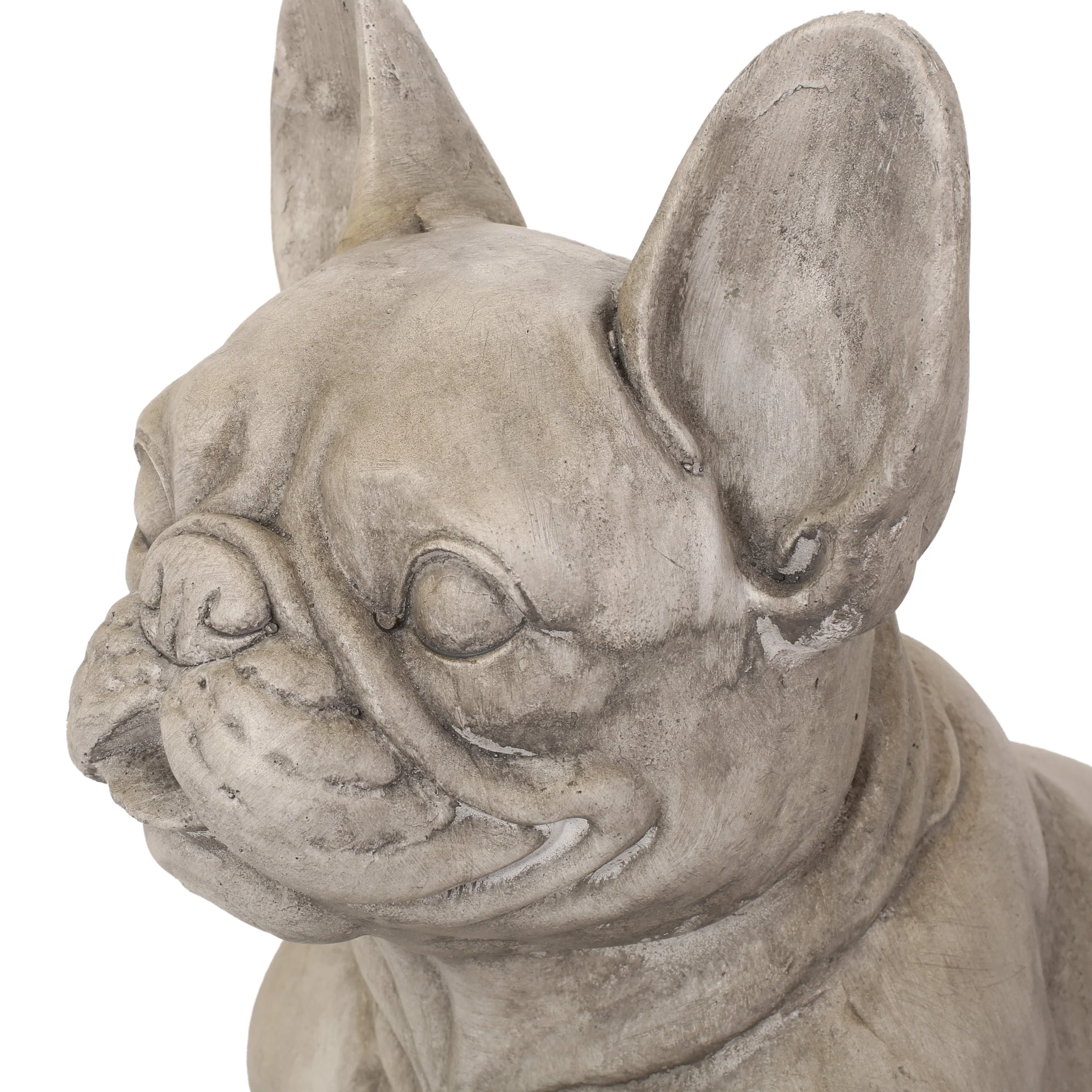 Dog Garden Sculpture, Outdoor French Bulldog Garden Statue, Gray - Image 10