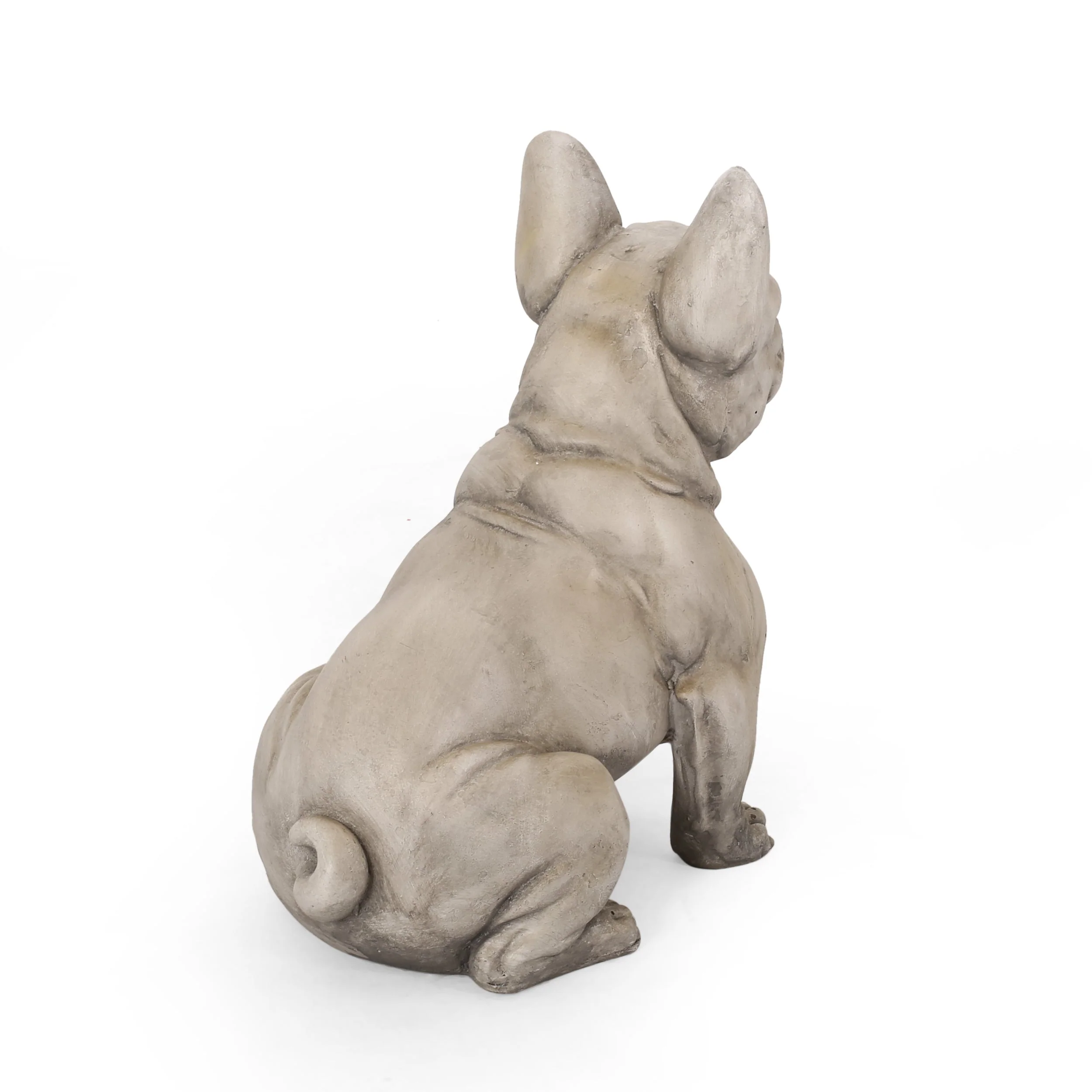 Dog Garden Sculpture, Outdoor French Bulldog Garden Statue, Gray - Image 6