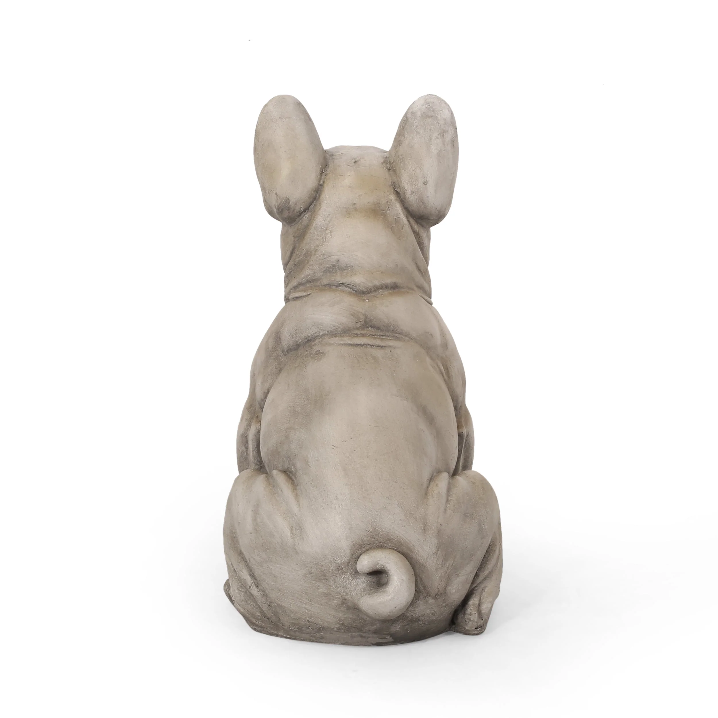 Dog Garden Sculpture, Outdoor French Bulldog Garden Statue, Gray - Image 9