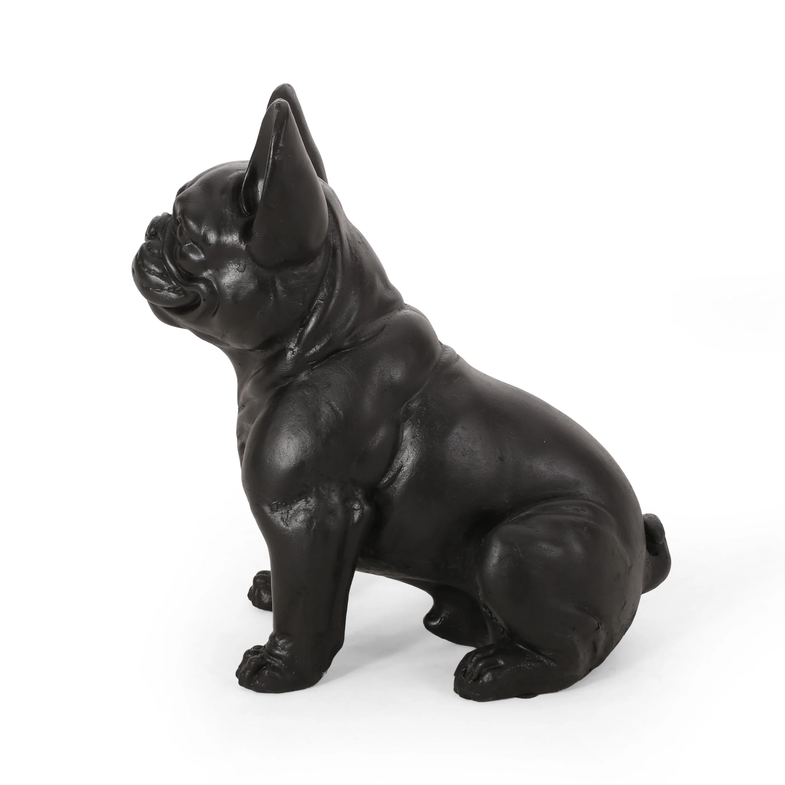 Dog Garden Sculpture, Outdoor French Bulldog Garden Statue, Matte Black - Image 7