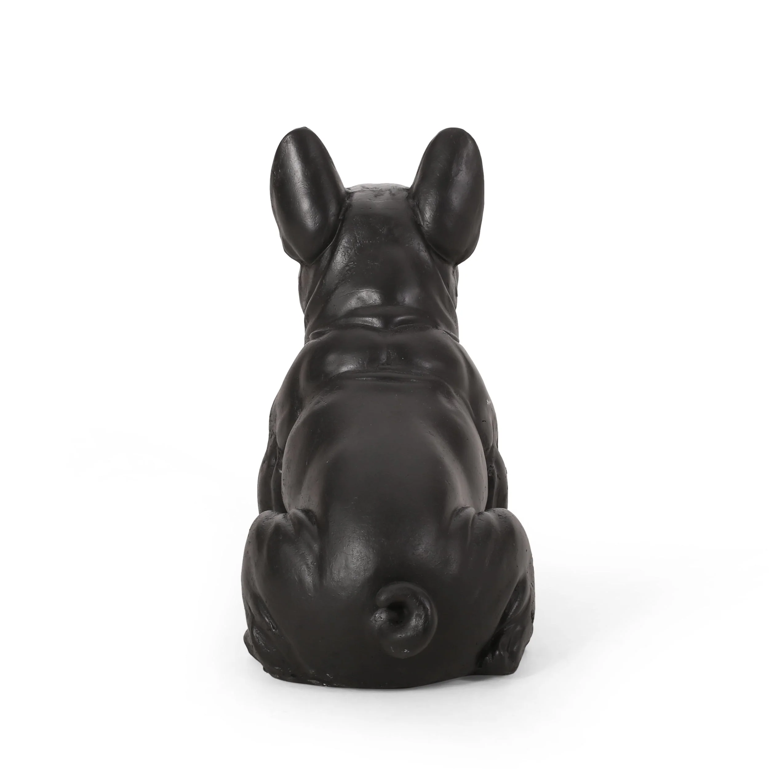 Dog Garden Sculpture, Outdoor French Bulldog Garden Statue, Matte Black - Image 9