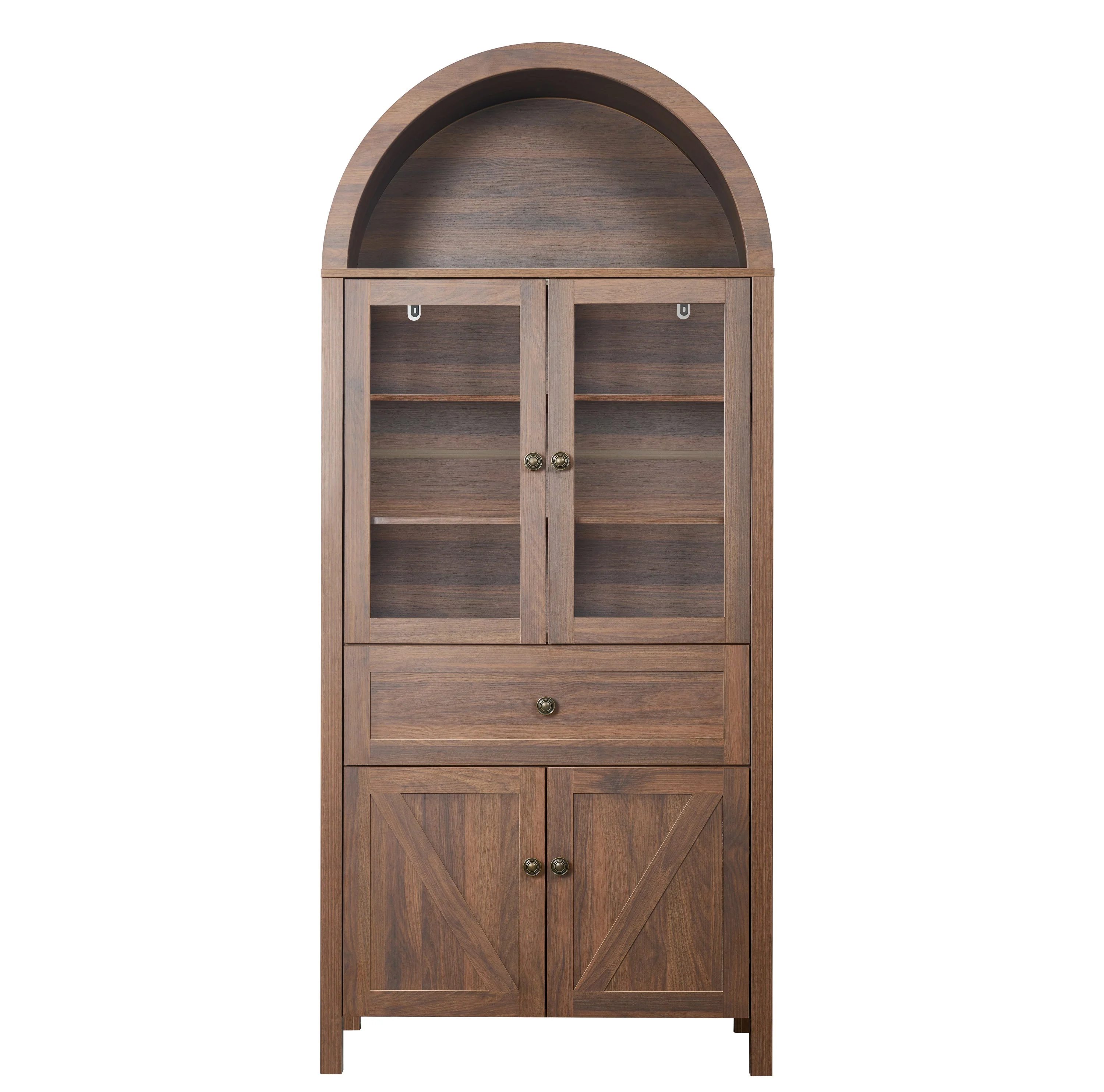 Dome Walnut Cabinet with Large Storage Space - Image 5