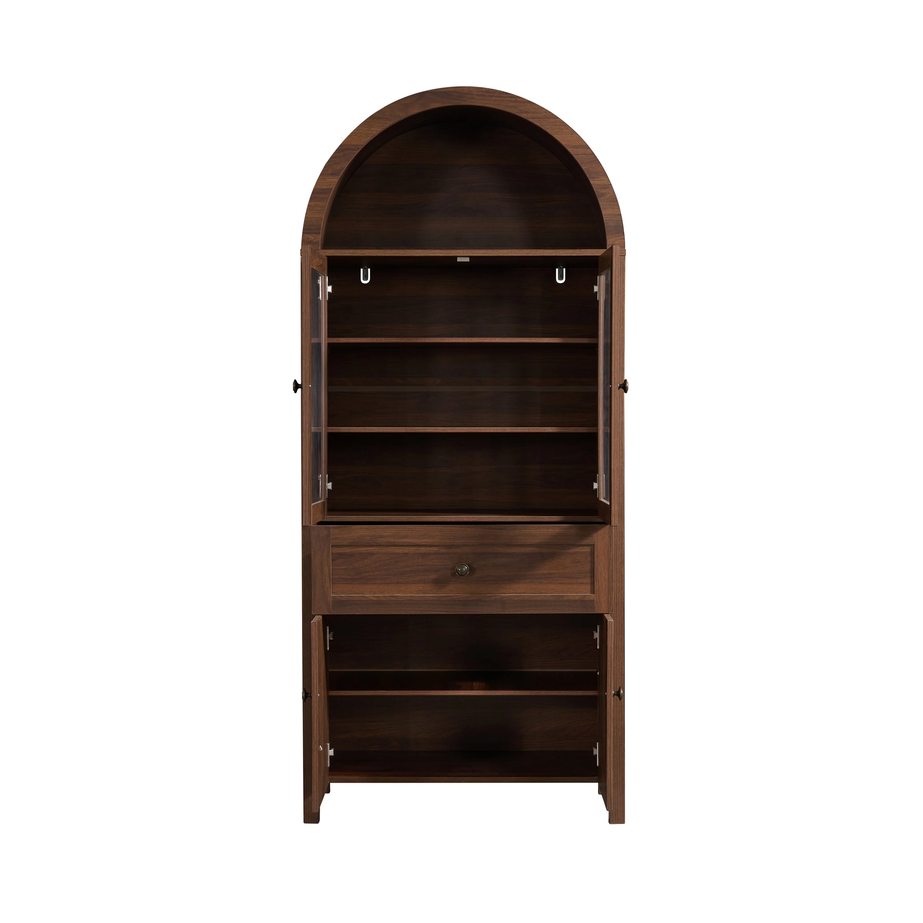 Dome Walnut Cabinet with Large Storage Space - Image 6