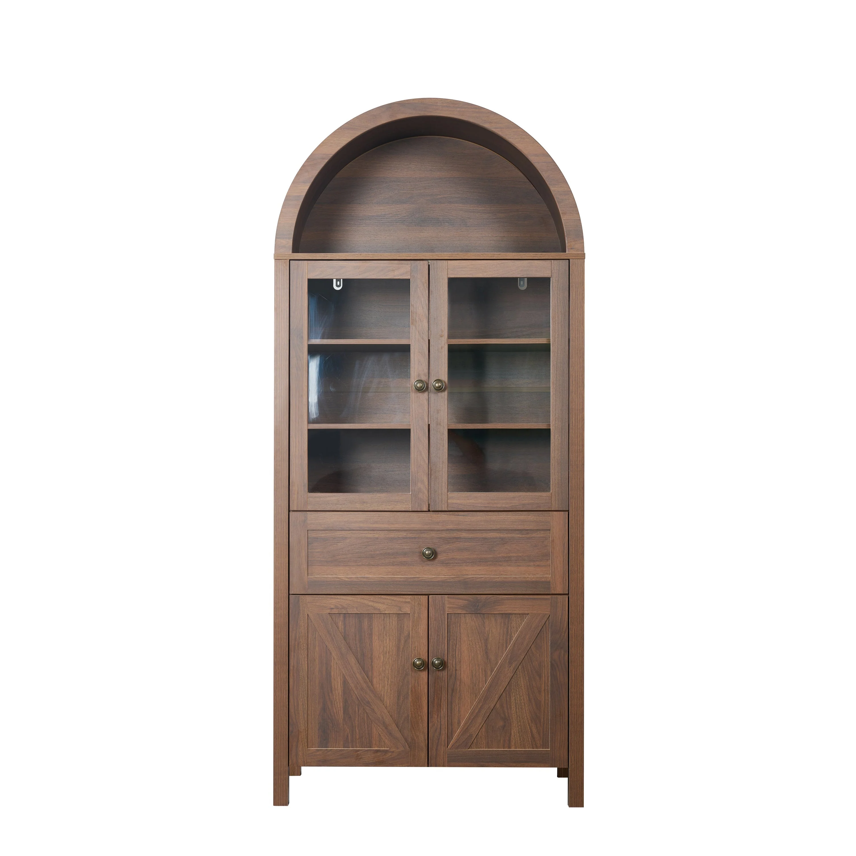 Dome Walnut Cabinet with Large Storage Space - Image 7