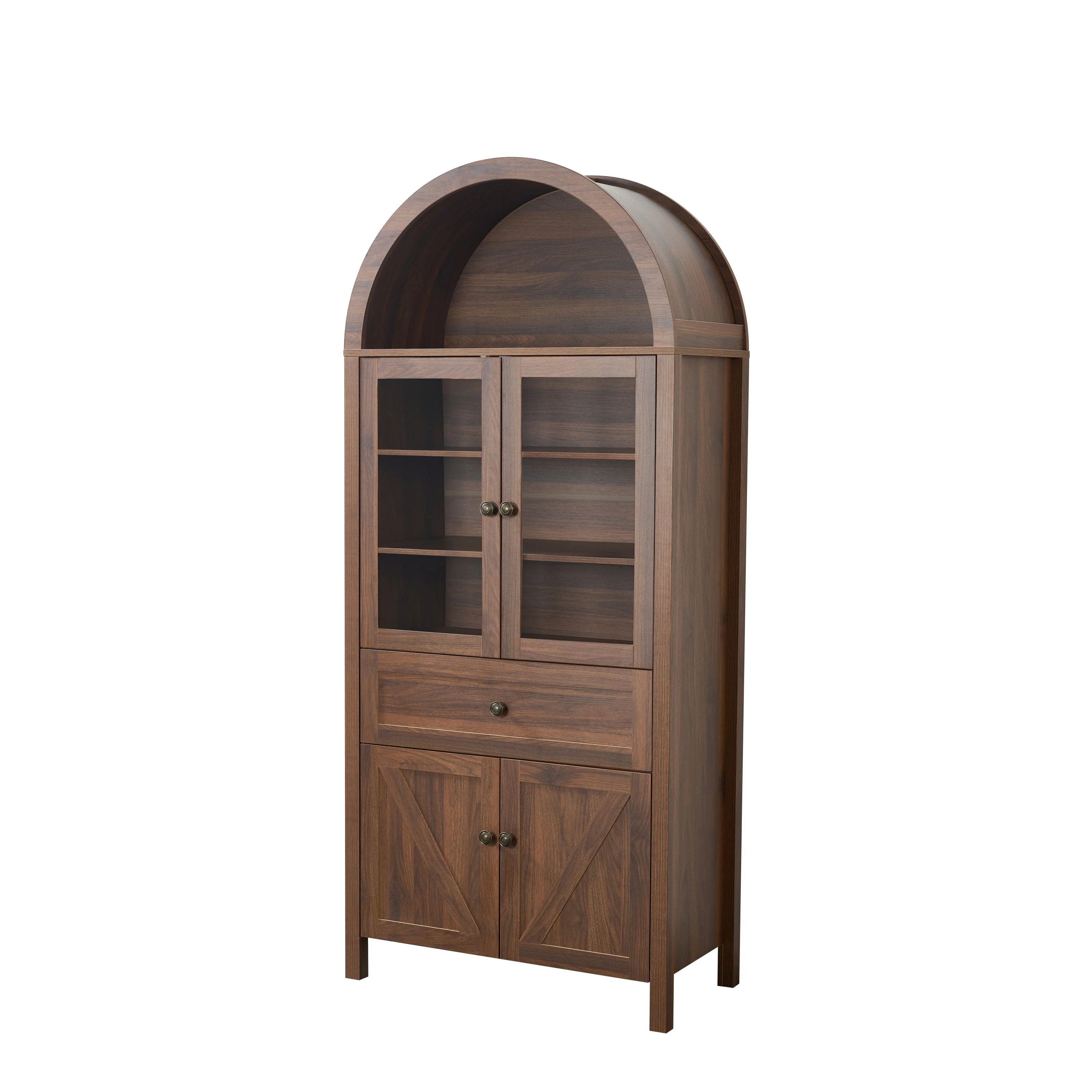 Dome Walnut Cabinet with Large Storage Space - Image 8