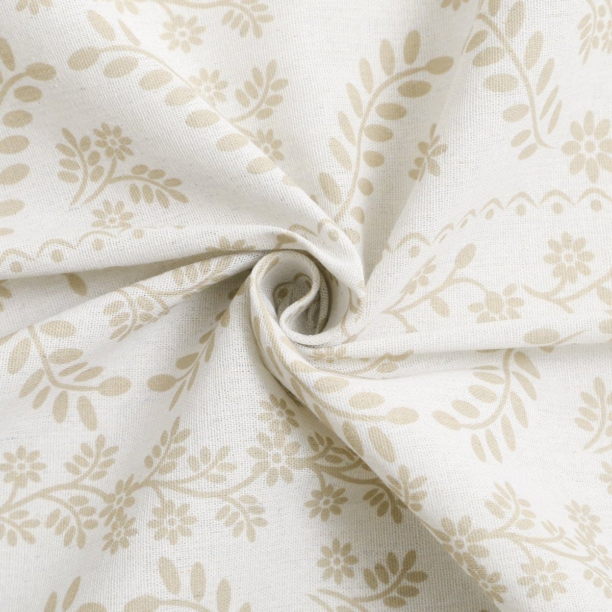 Doreen Delicate Floral Linen Textured Shower Curtain - Image 12