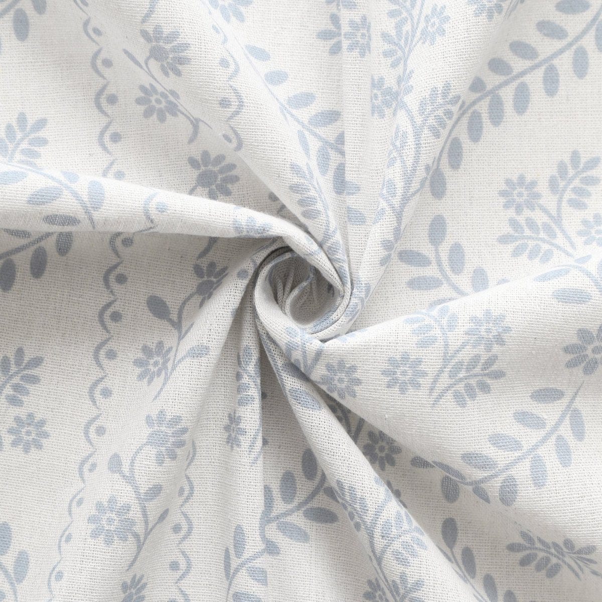 Doreen Delicate Floral Linen Textured Shower Curtain - Image 6
