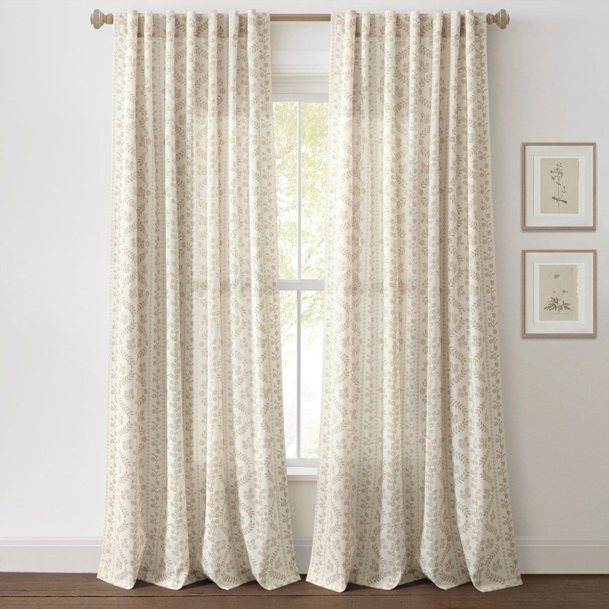 Doreen Delicate Floral Window Curtain Panel Set - Image 10