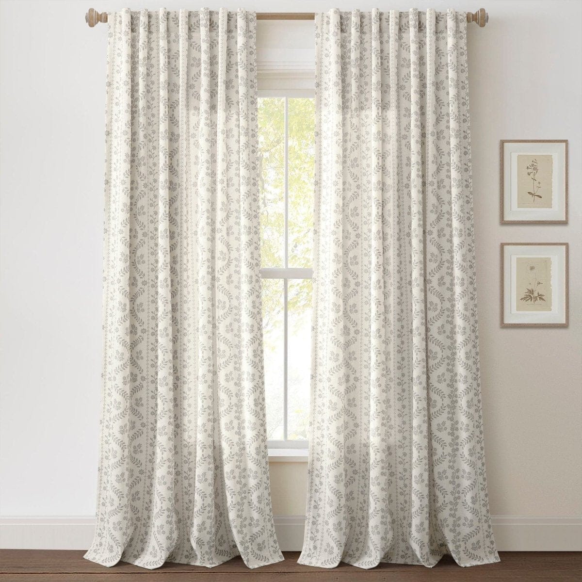 Doreen Delicate Floral Window Curtain Panel Set - Image 15