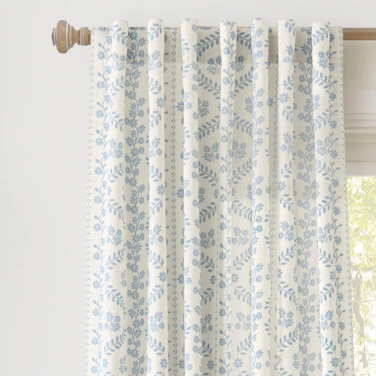 Doreen Delicate Floral Window Curtain Panel Set - Image 2