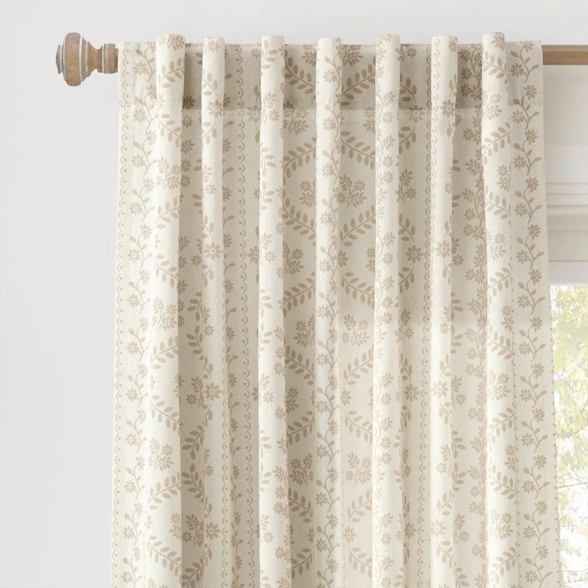 Doreen Delicate Floral Window Curtain Panel Set - Image 3