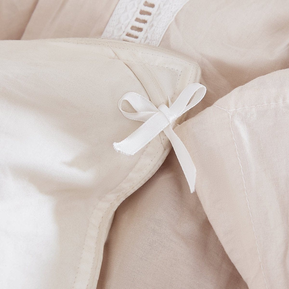 Doris Eyelet Inset Trim Cotton Duvet Cover Set - Image 14