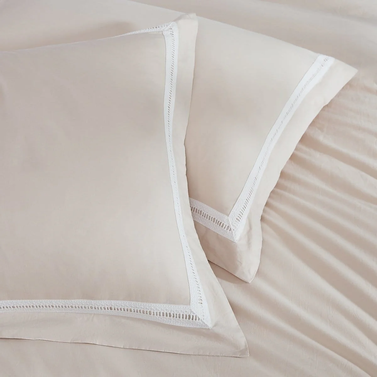 Doris Eyelet Inset Trim Cotton Duvet Cover Set - Image 5