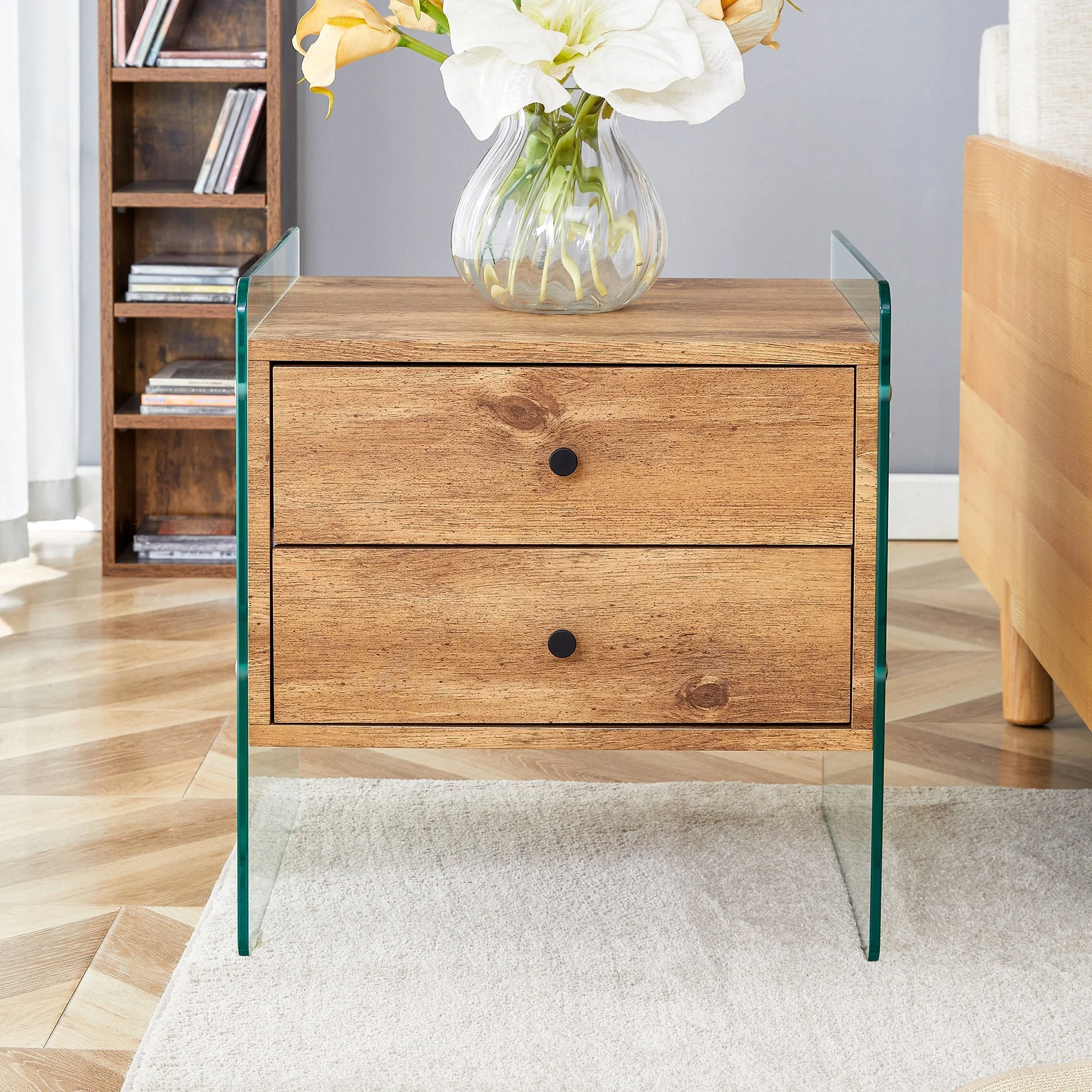 Double-Drawer Bedside Table - Image 12
