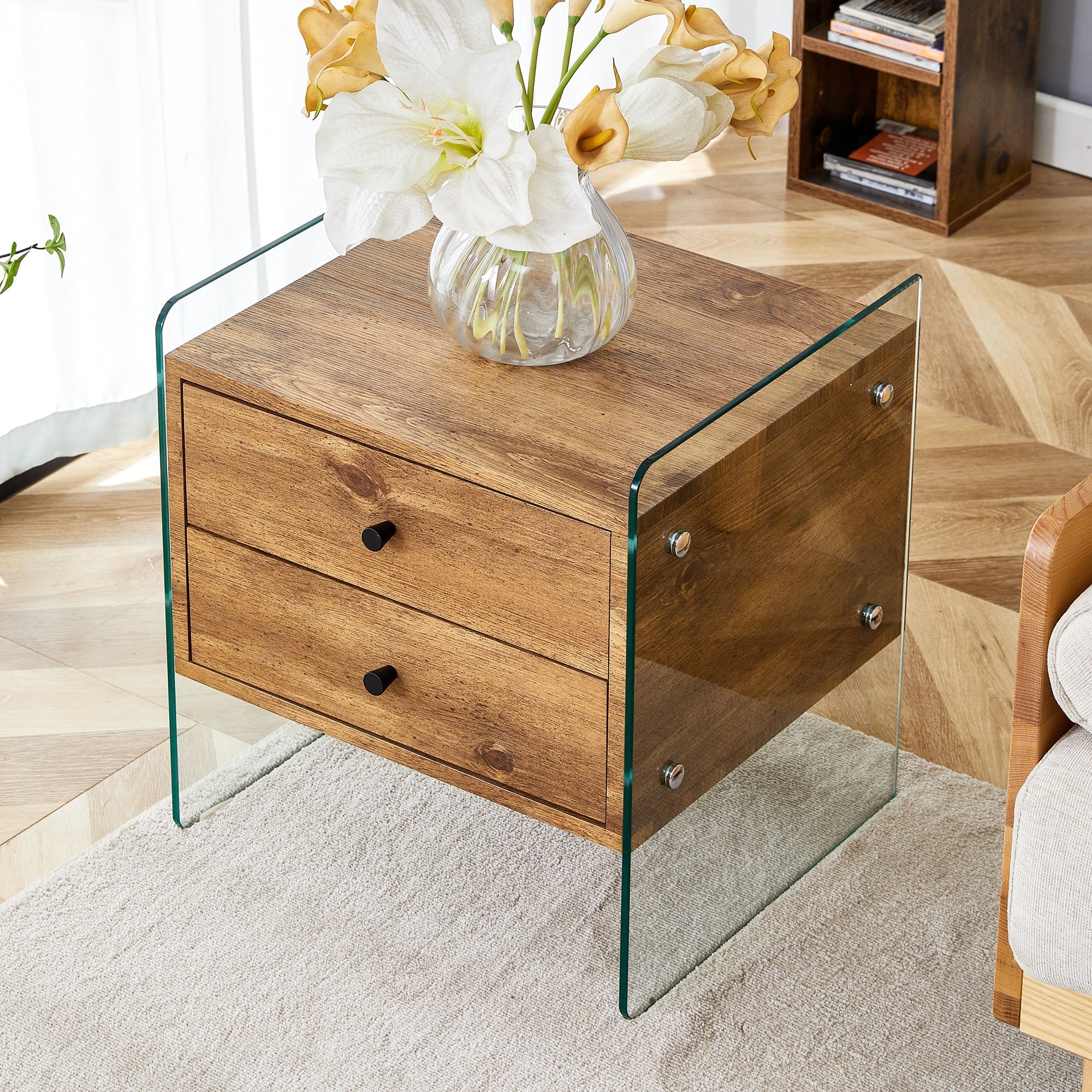 Double-Drawer Bedside Table - Image 13