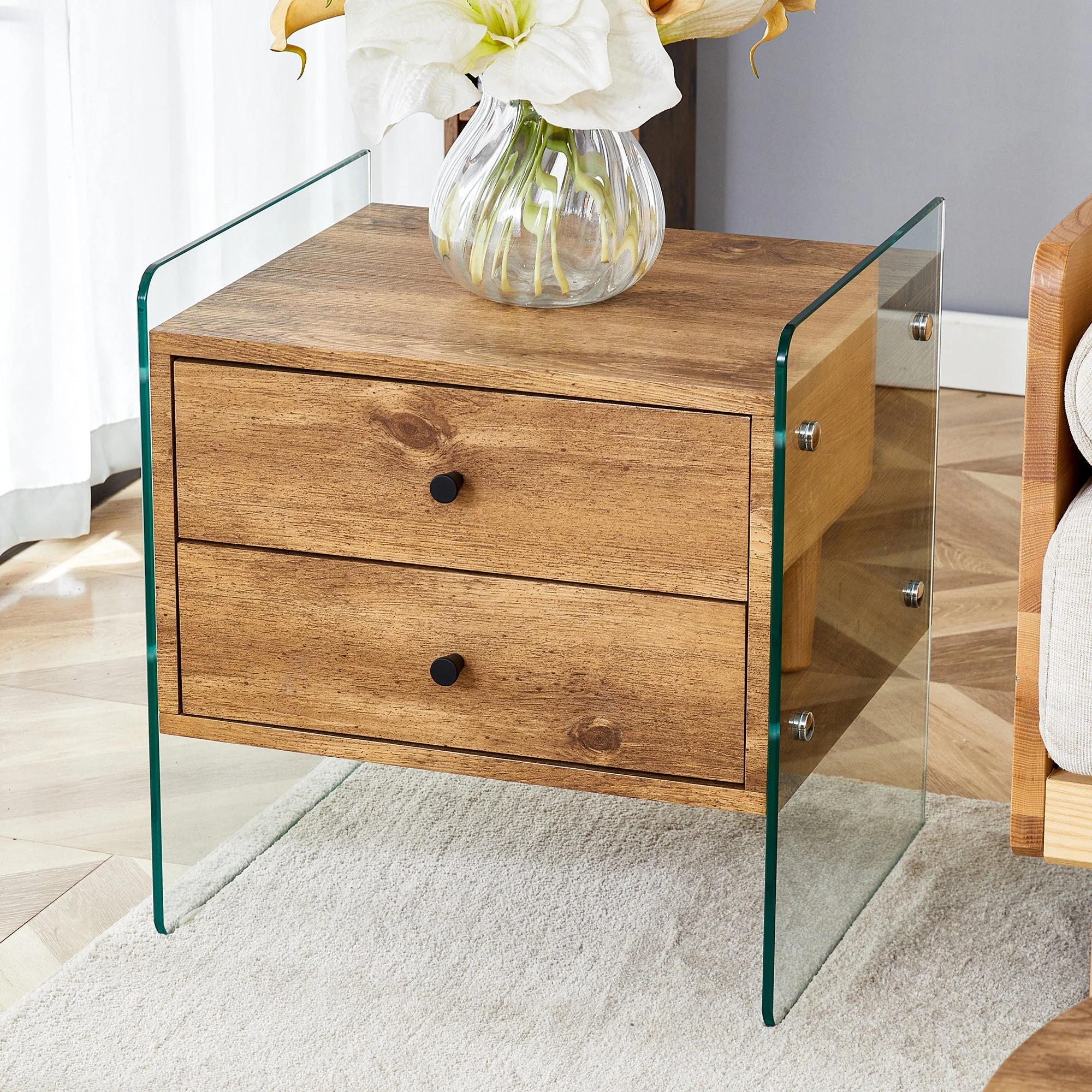 Double-Drawer Bedside Table - Image 14