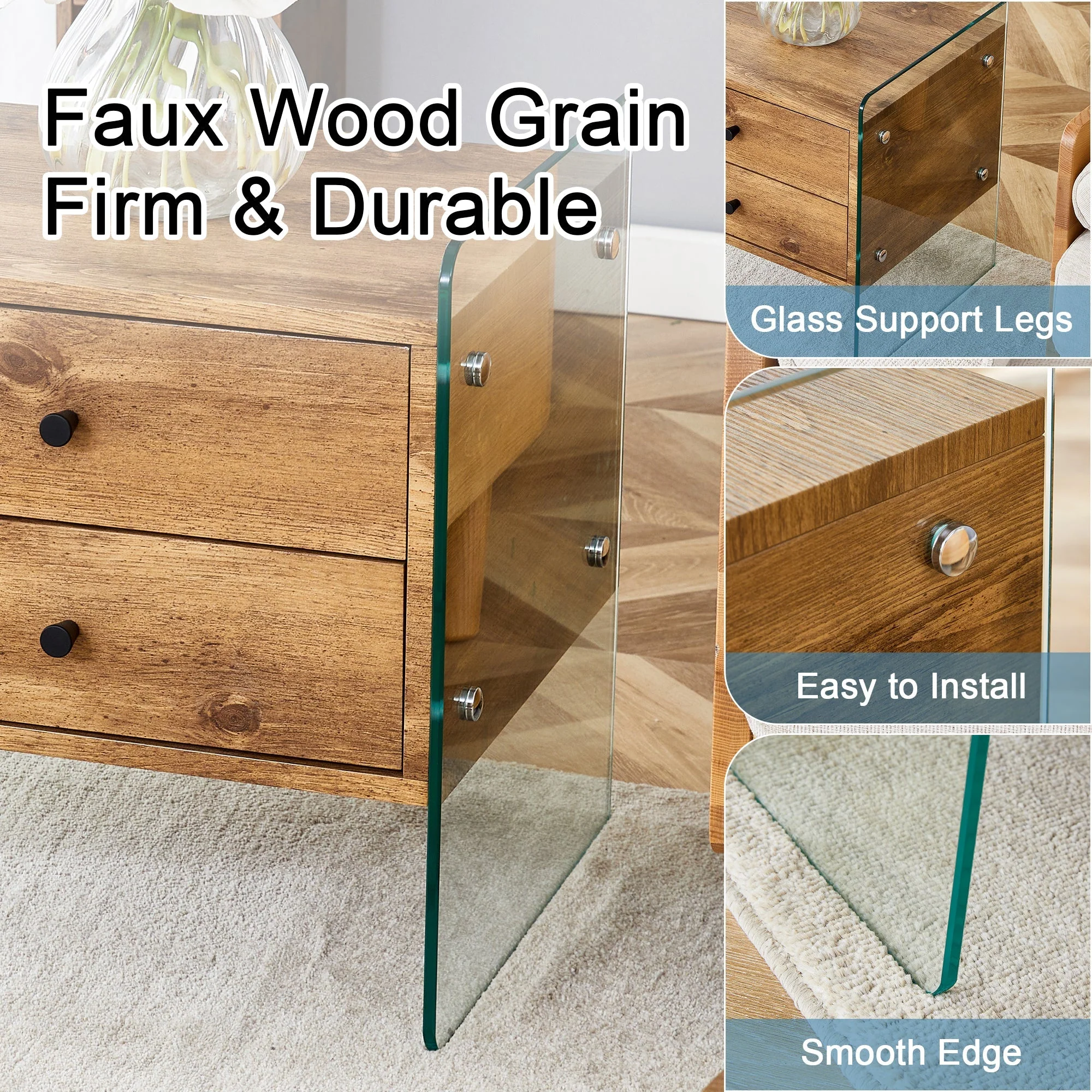 Double-Drawer Bedside Table - Image 17