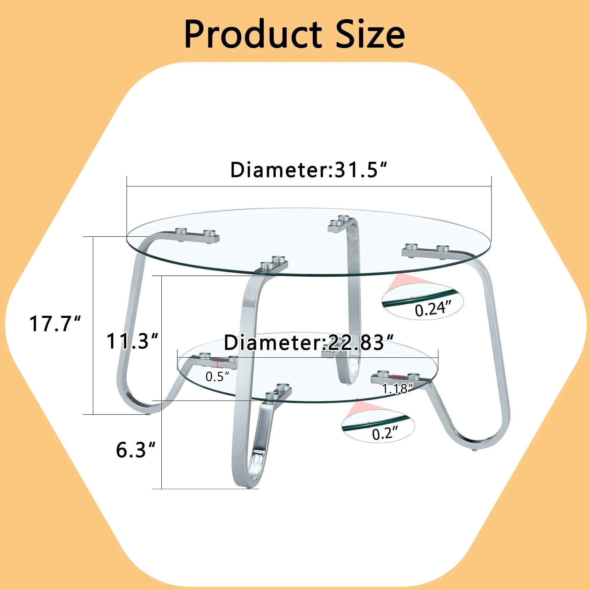Double Layer Coffee Table - Image 12