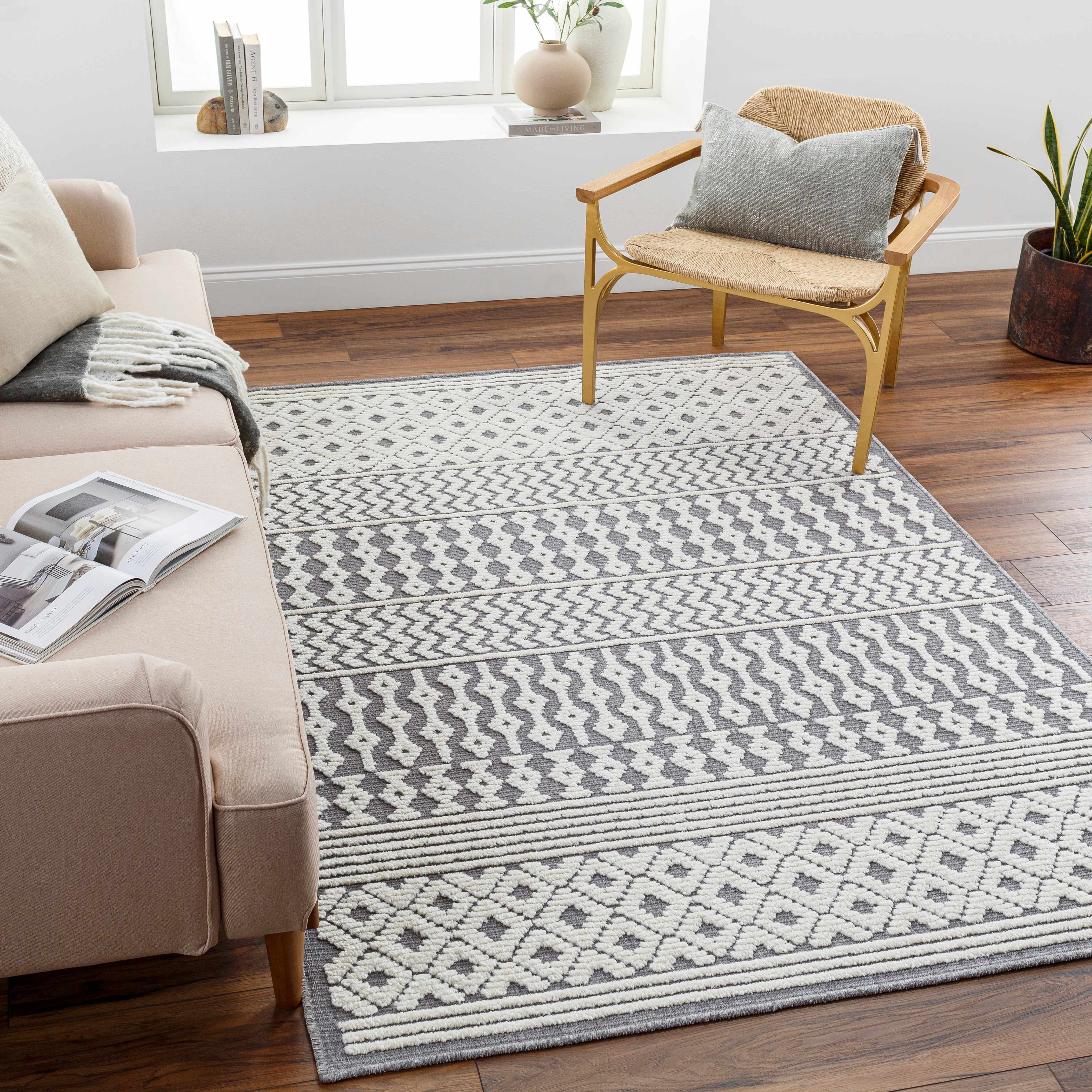 Drago Gray 3D Area Rug - Clearance - Image 2