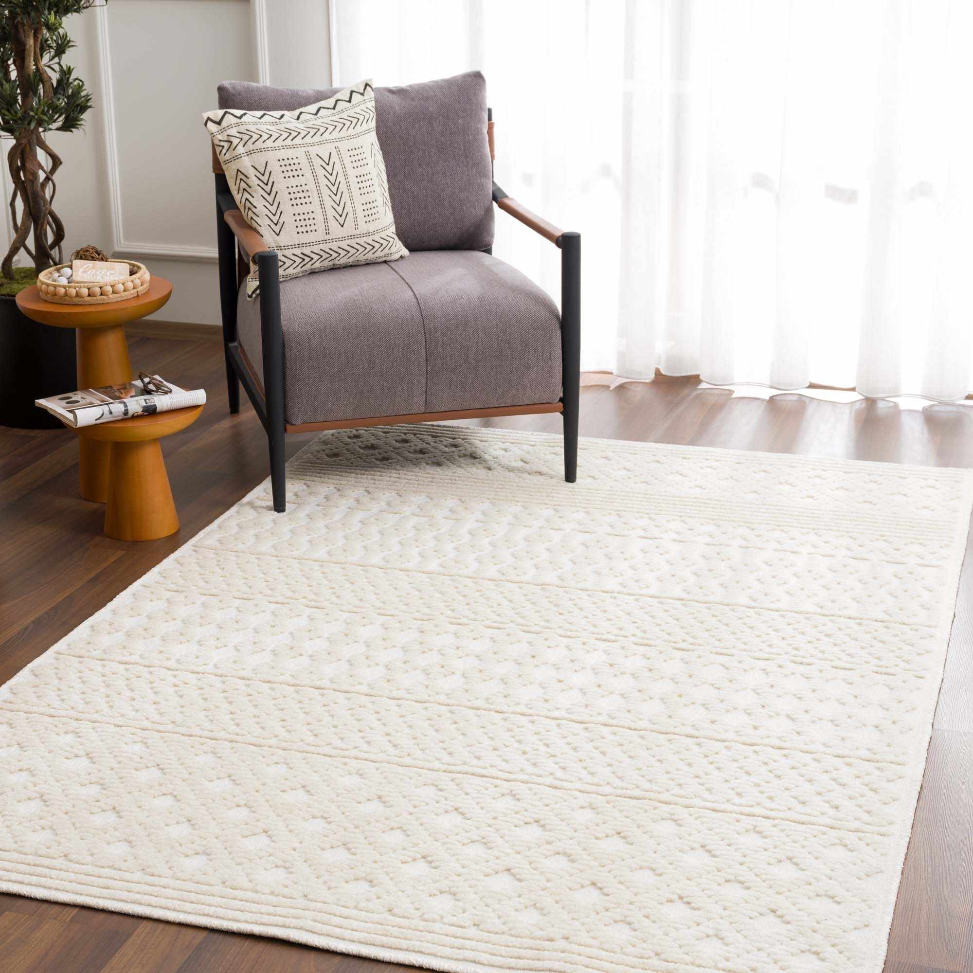 Drago White Washable Area Rug - Image 8