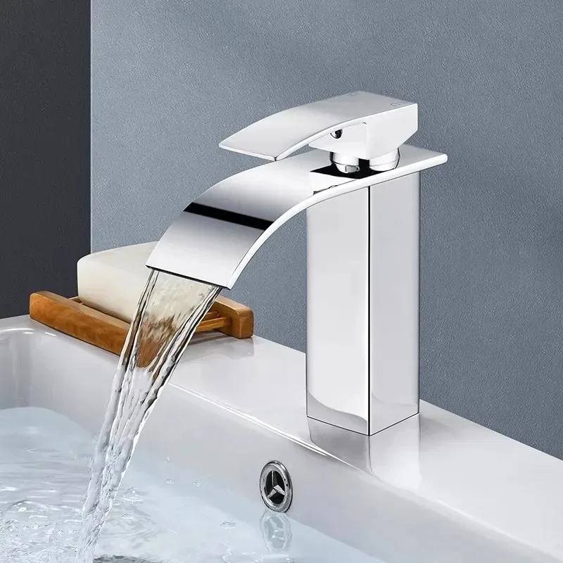 Dragon Head Waterfall Faucet Bathroom Kitchen Sink Hot Cold Single Handle Tap - Image 2