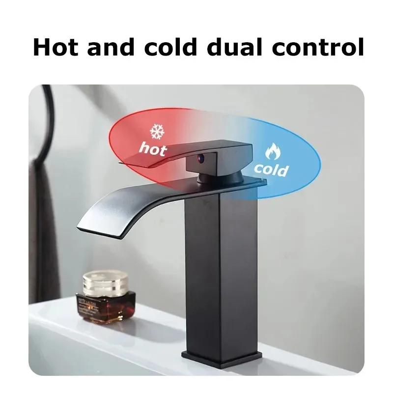Dragon Head Waterfall Faucet Bathroom Kitchen Sink Hot Cold Single Handle Tap - Image 3
