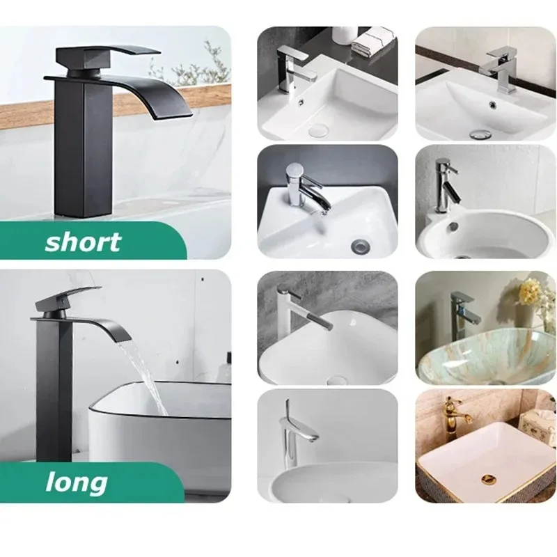 Dragon Head Waterfall Faucet Bathroom Kitchen Sink Hot Cold Single Handle Tap - Image 5