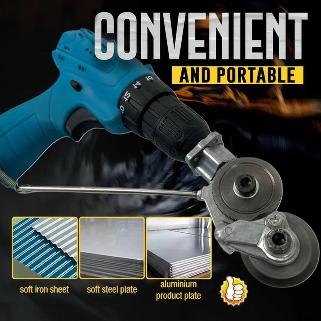 Drill Attachment Sheet Metal Cutter Nibbler Tool for Electric Drill - Image 2