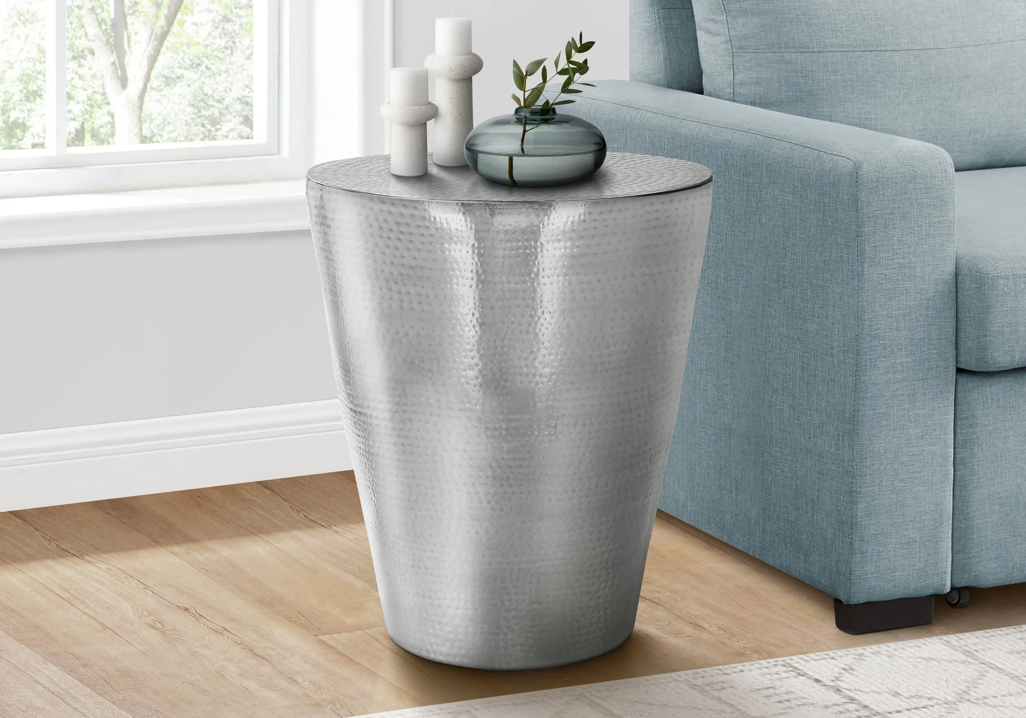 Drum Accent Side Table, Elegant Design - Image 2