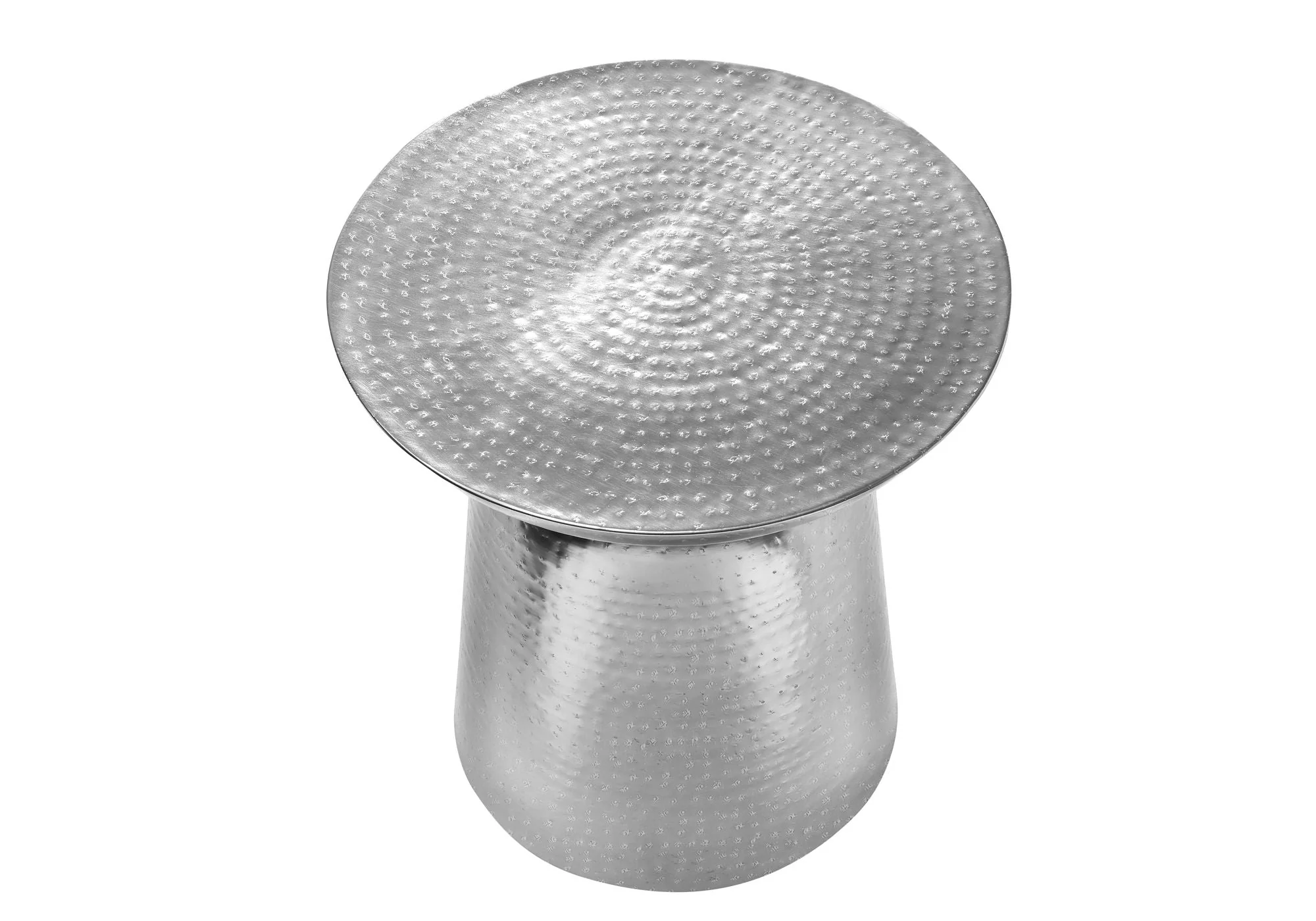 Drum Accent Side Table, Hammered Texture - Image 10