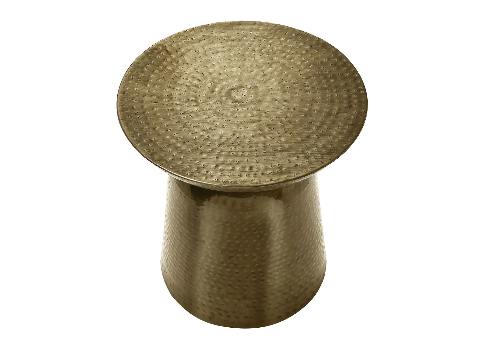 Drum Accent Side Table, Hammered Texture - Image 11
