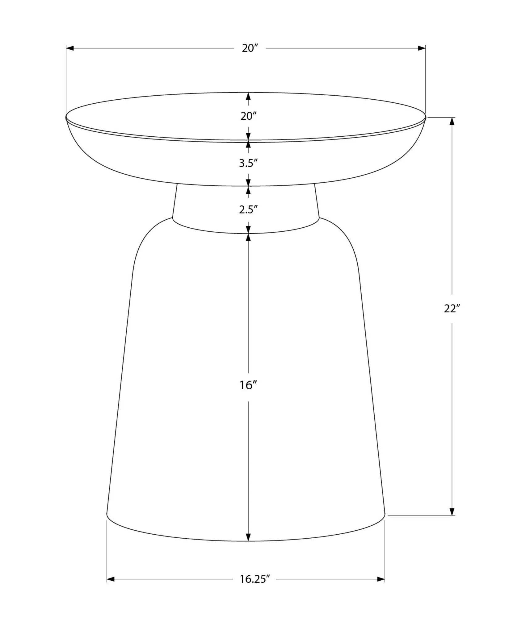 Drum Accent Side Table, Hammered Texture - Image 16