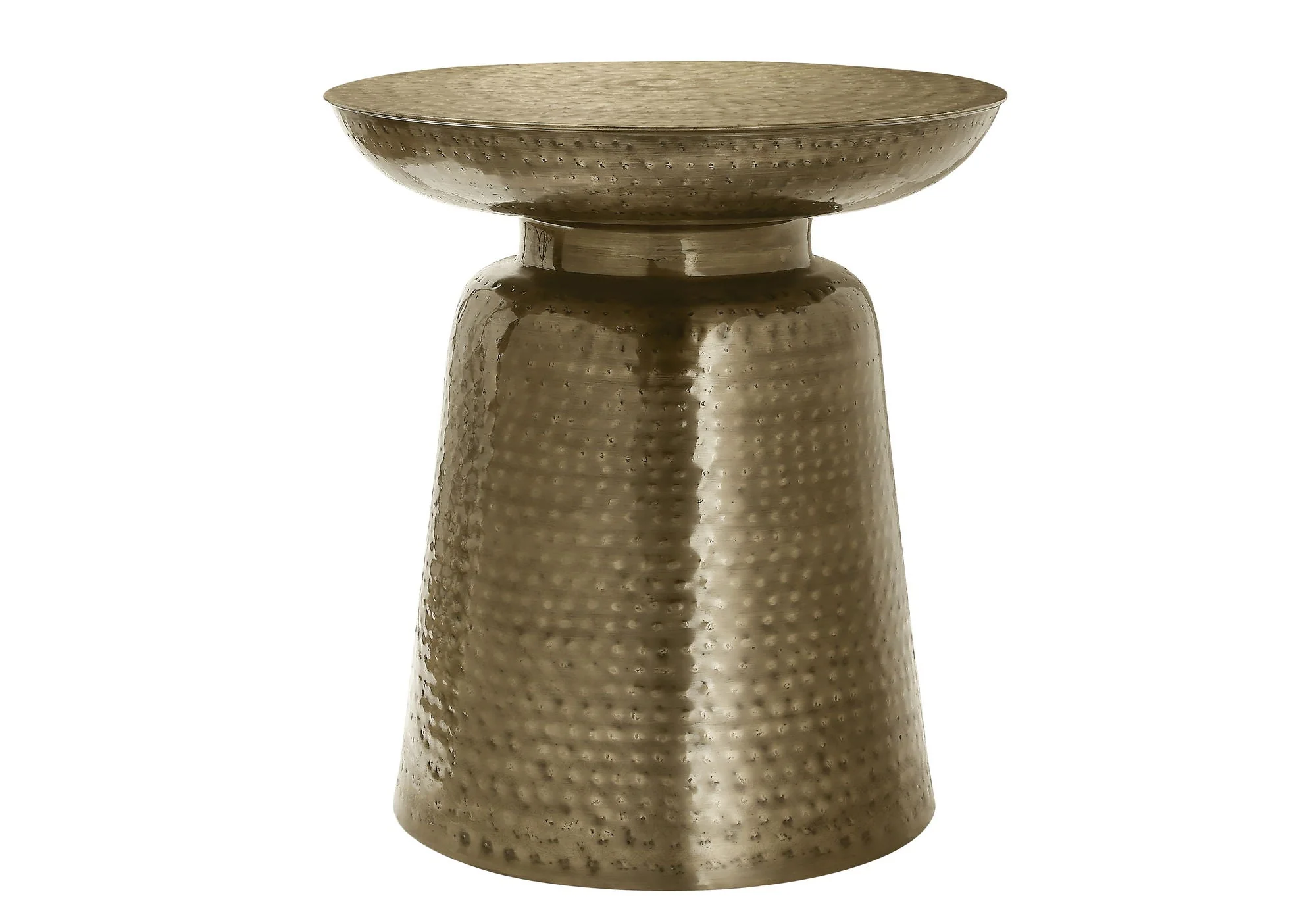 Drum Accent Side Table, Hammered Texture - Image 6