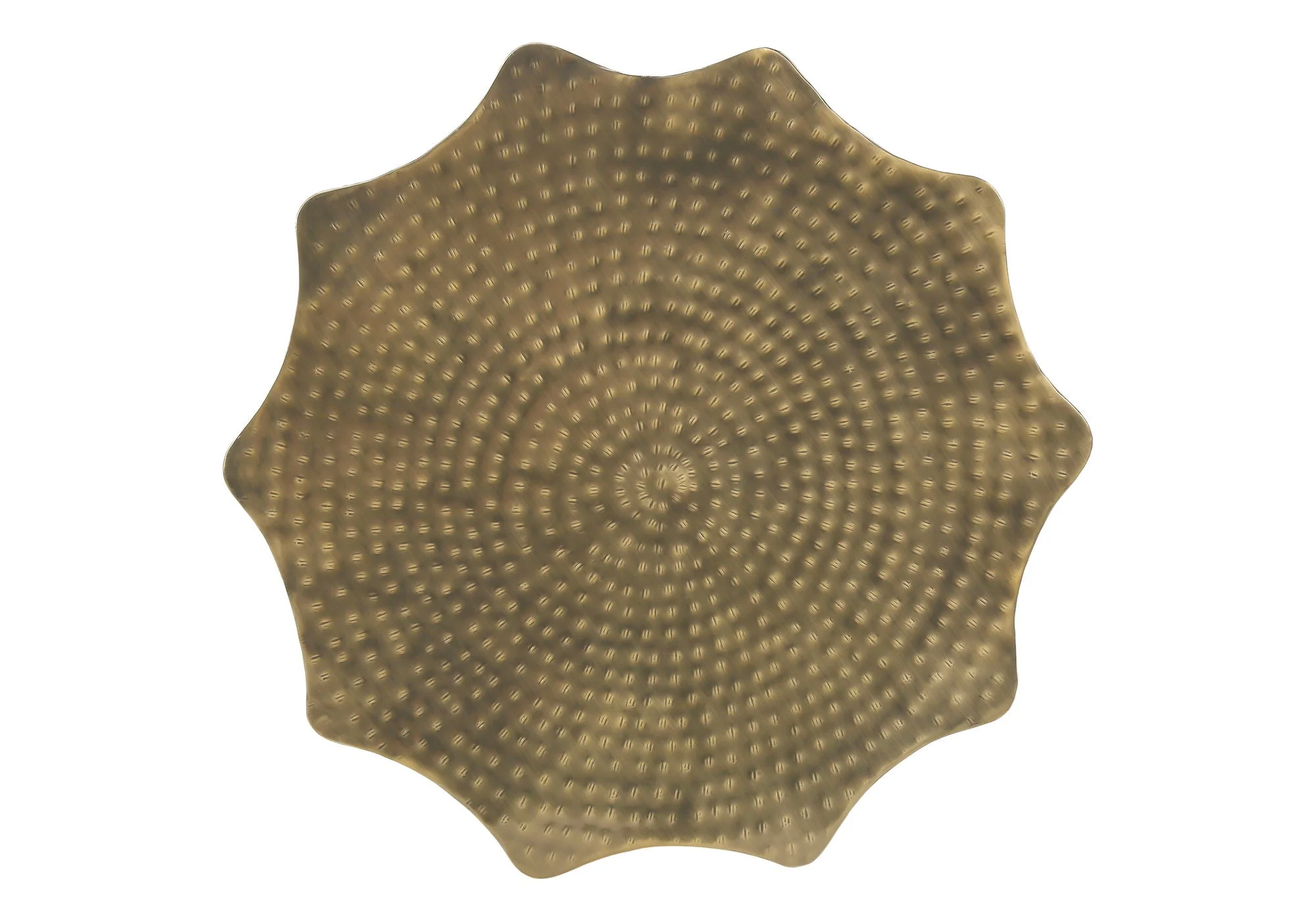 Drum Accent Side Table, Stylish Scalloped Design - Image 6