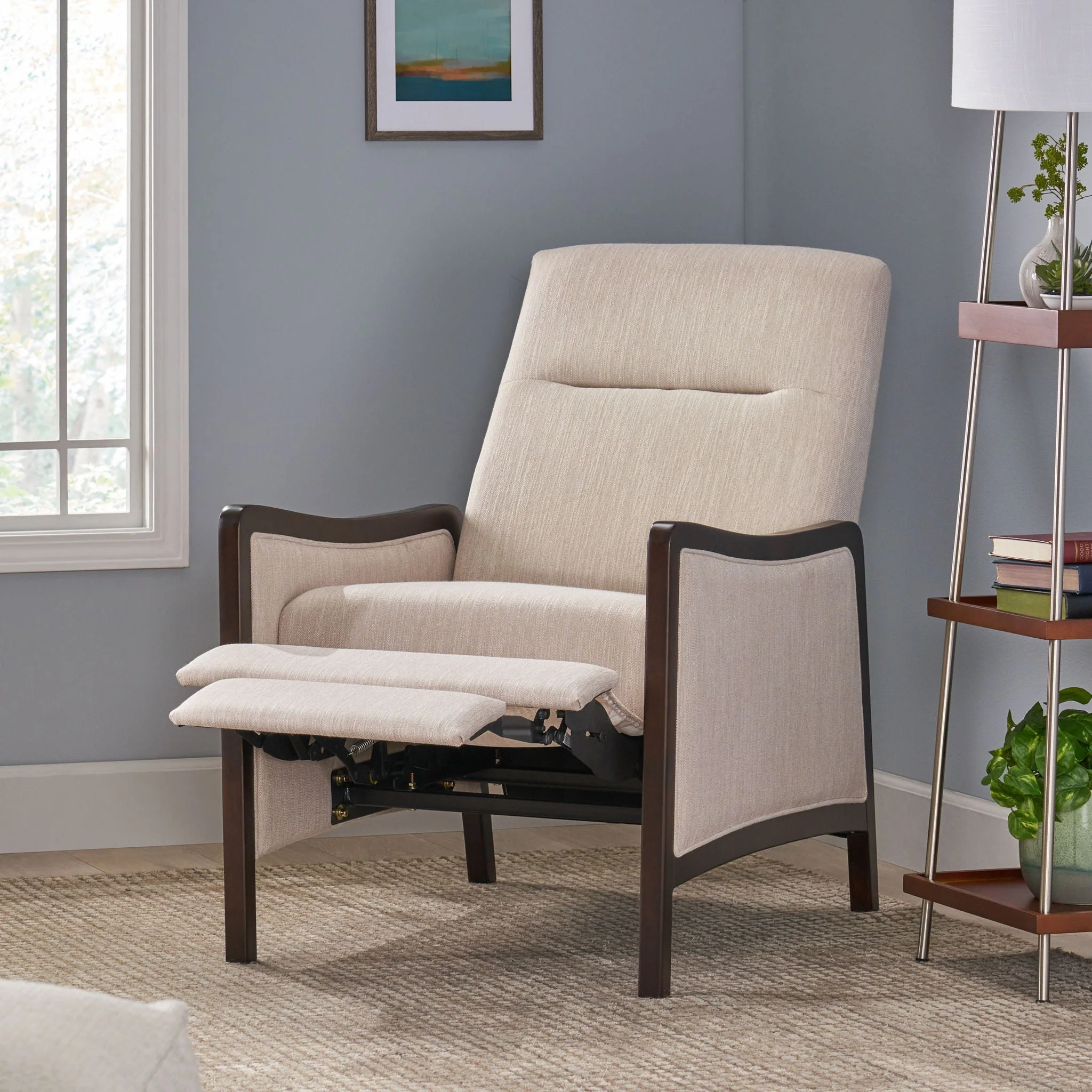 Drury - Contemporary Fabric Upholstered Pushback Recliner - Image 6