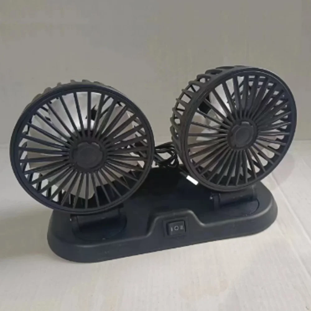 Dual Head Car Cooling Fan 2-Speed USB 5V 12V 24V - Image 7