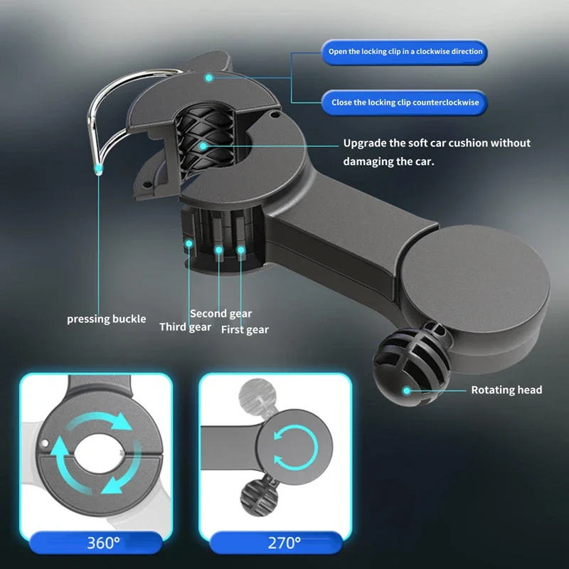 Dual Head USB Car Fan 3-Speed 360° Adjustable Portable - Image 4