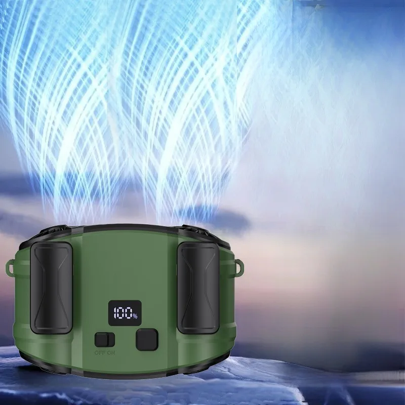 Dual Outlet Waist Fan Portable Hands Free Cooling Fan - Image 2
